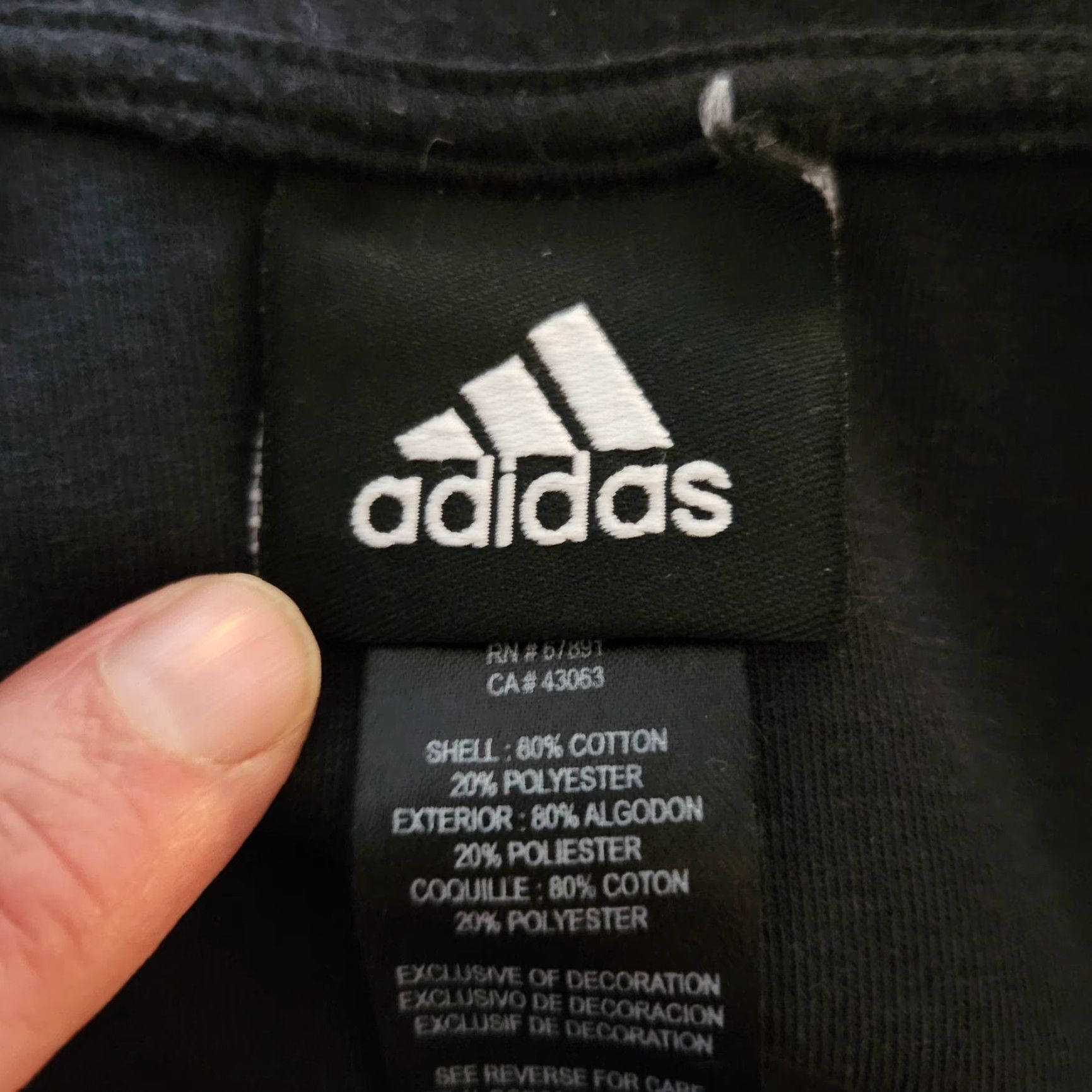 Adidas VINTAGE? No. Adidas Columbus Crew SC Soccer Full Zip Hoodie Jacket Black Boys Large Size US L / EU 52-54 / 3 - 7 Thumbnail