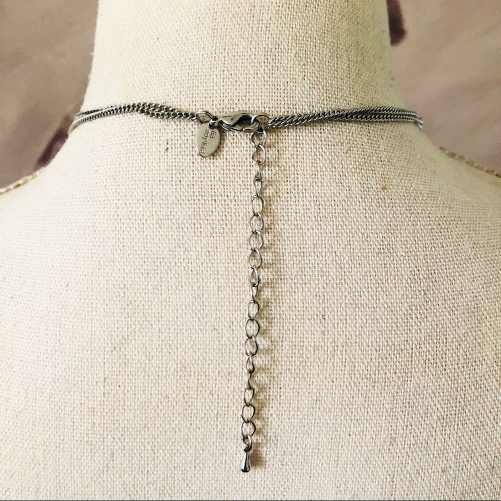 Jewelry Lia Sophia silver disc faceted glass crystal necklace Size ONE SIZE - 4 Thumbnail