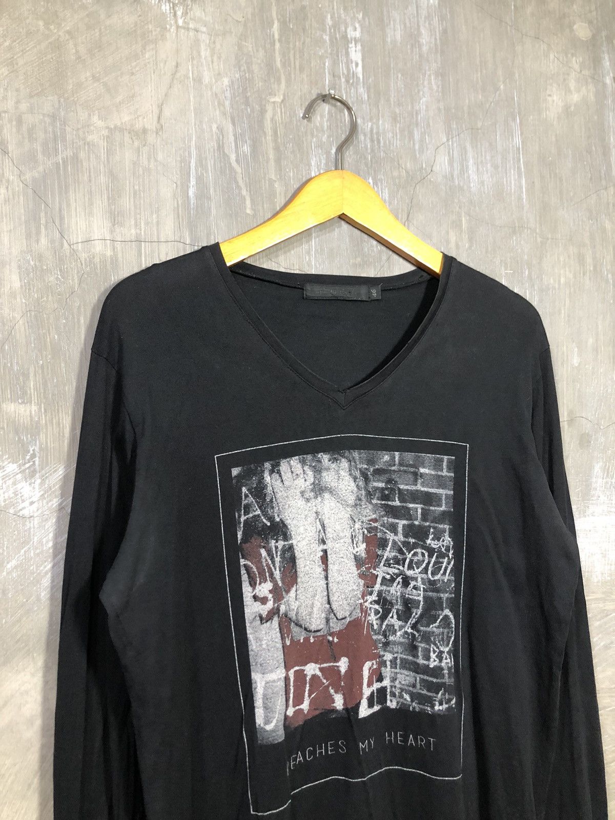 Japanese Brand FUGA💥 Japanese Fuga Thrashed Long Sleeve T-Shirt Size US M / EU 48-50 / 2 - 2 Thumbnail
