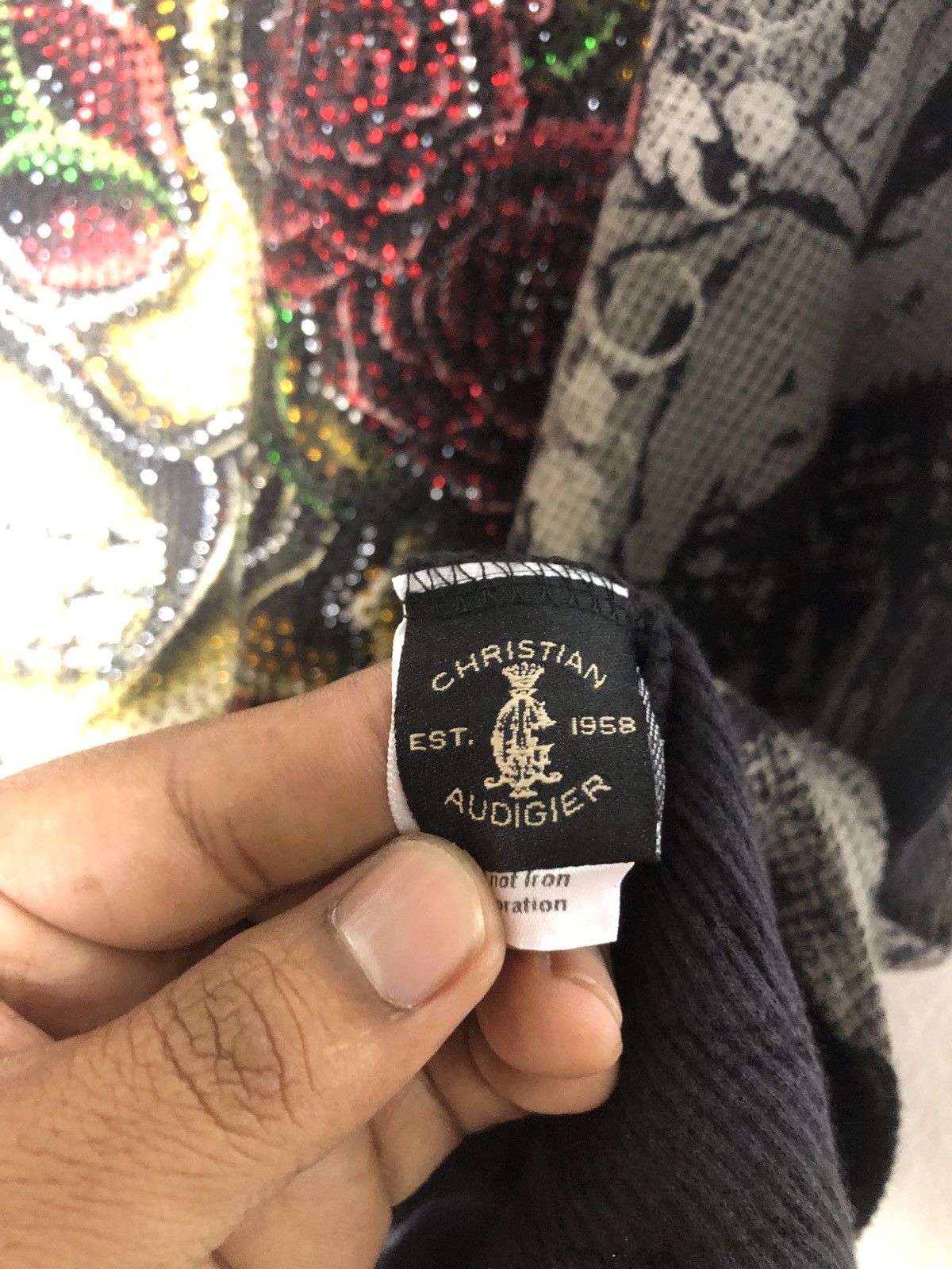 Christian Audigier × Ed Hardy Y2K Rare Christian Audigier Overprint Skull Tee Size US XL / EU 56 / 4 - 10 Thumbnail