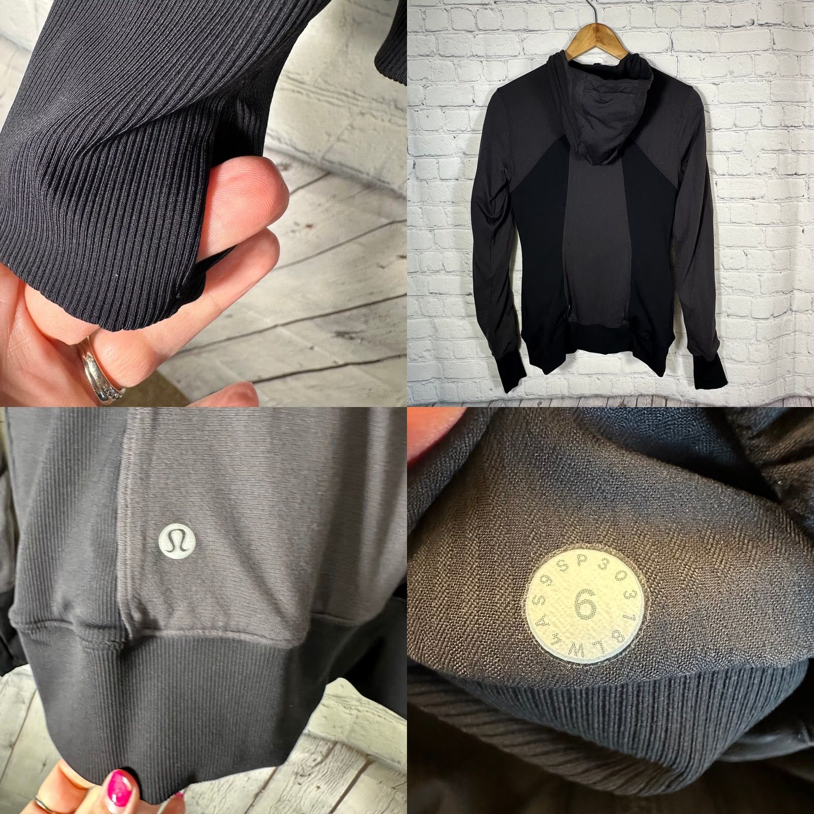 Lululemon Lululemon Stride Jacket Hoodie Full Zip Ruched Sleeve Black Women 6 Activewear Small? Size M / US 6-8 / IT 42-44 - 8 Thumbnail