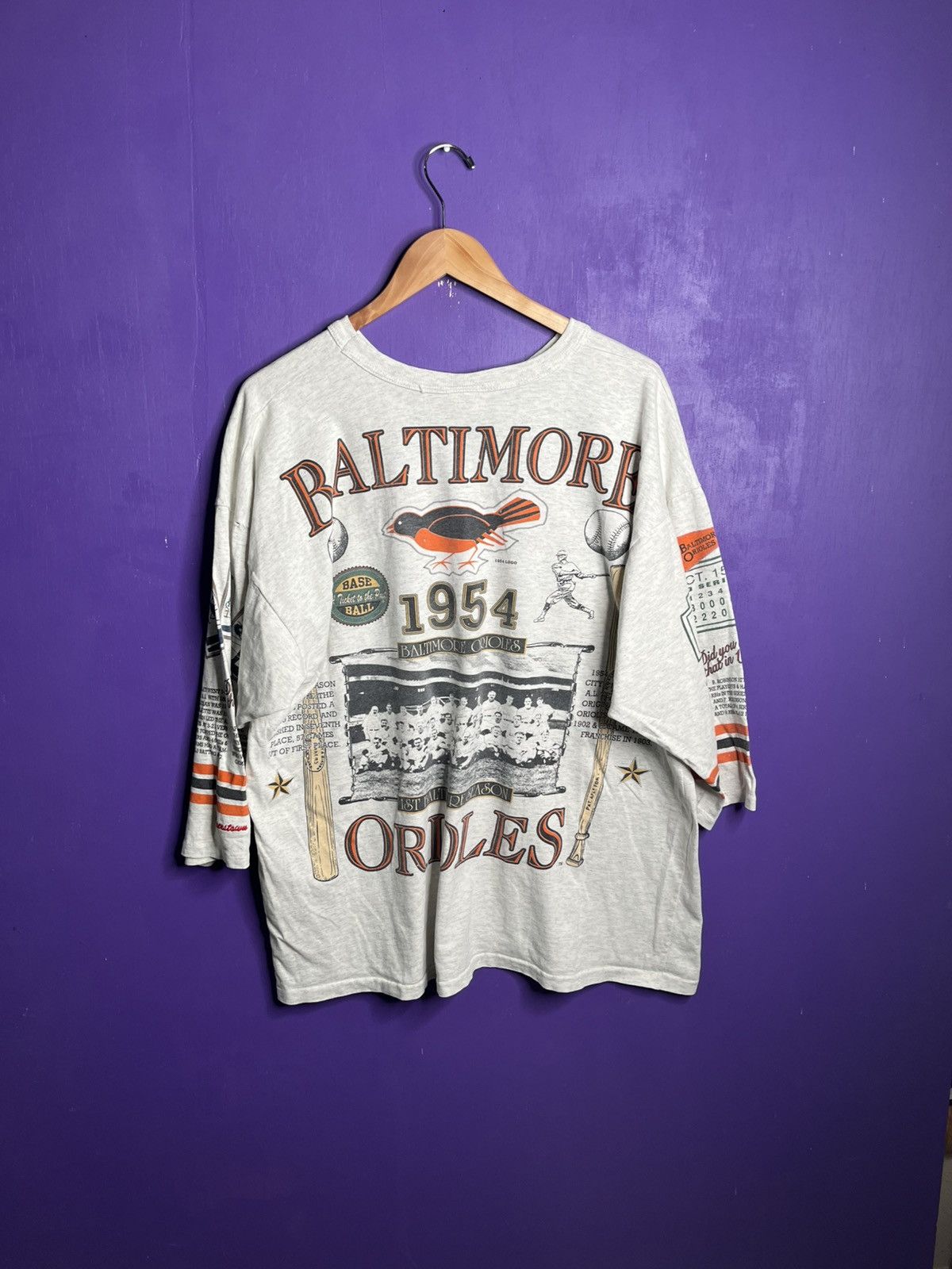 MLB × Vintage Vintage 90s Long gone Baltimore orioles 3/4 sleeve t-shirt Size US XL / EU 56 / 4 - 2 Thumbnail