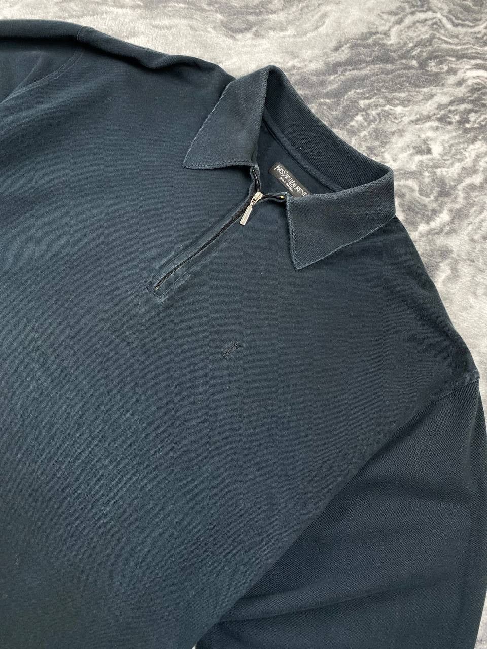 Yves Saint Laurent VIntage Yves Saint Laurent Polo Long Sleeve 1/4 Zip Men Size US XXL / EU 58 / 5 - 3 Thumbnail