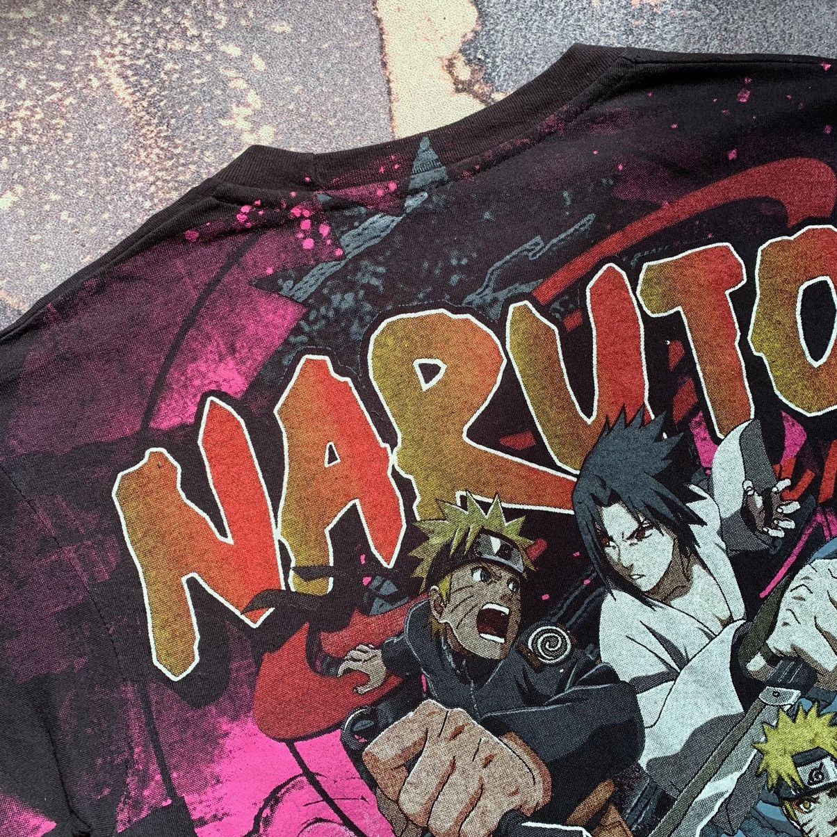 Anime × Japanese Brand × Vintage Vintage Naruto Shippuden Overprint Bootleg Tee Size US L / EU 52-54 / 3 - 7 Thumbnail