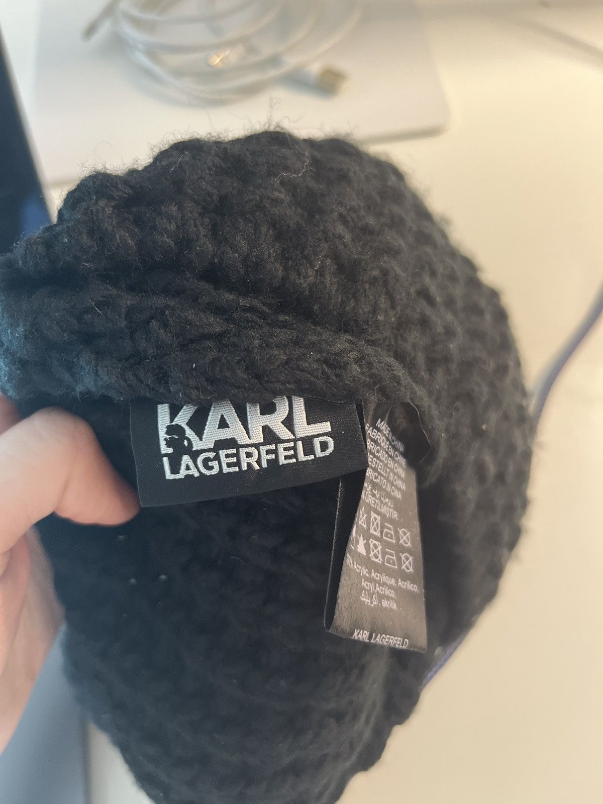 Karl Lagerfeld Karl Lagerfeld cat ear beanie Size ONE SIZE - 4 Thumbnail