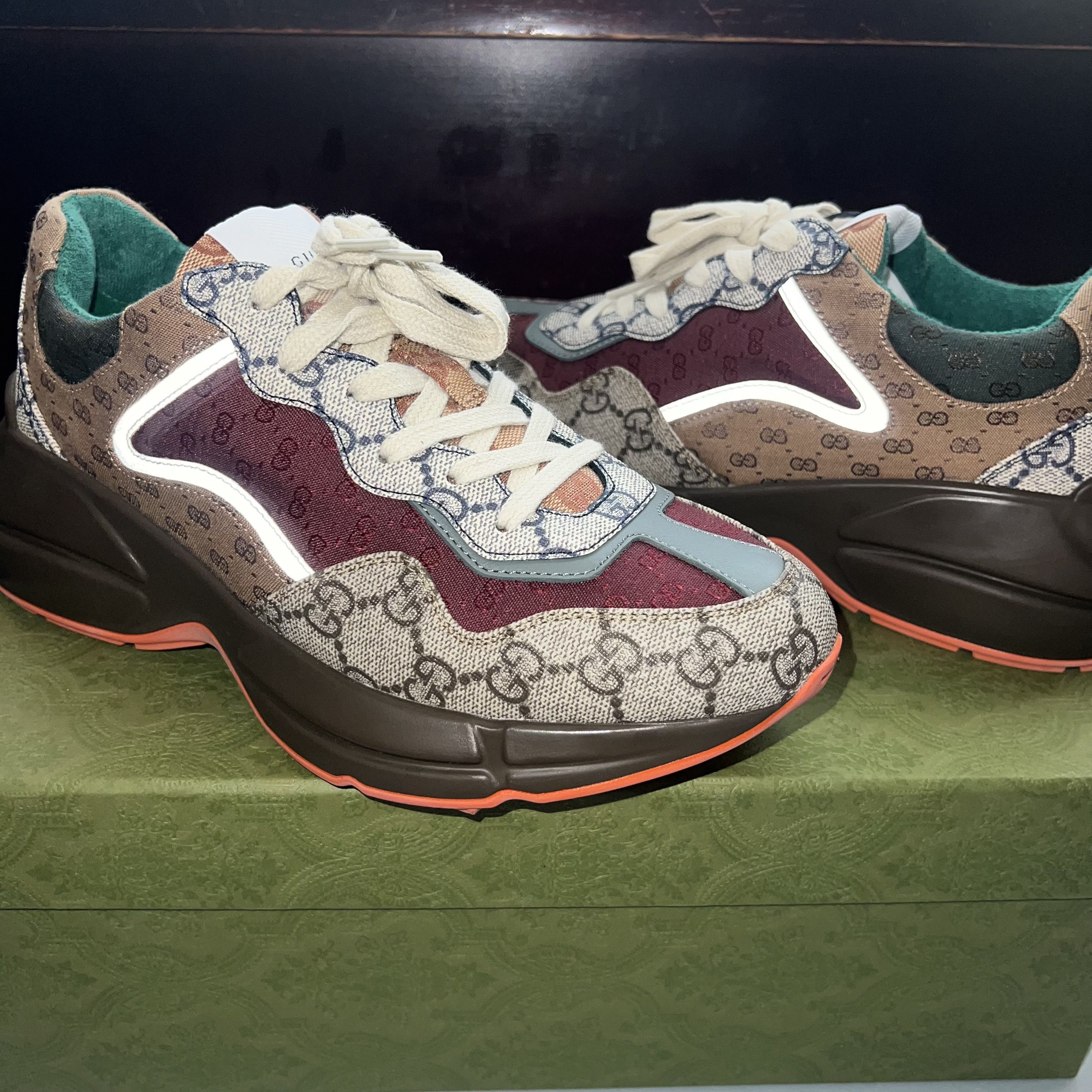 Gucci Gucci Rhyton GG Supreme Monogram sneaker Size US 7 / IT 37 - 2 Thumbnail