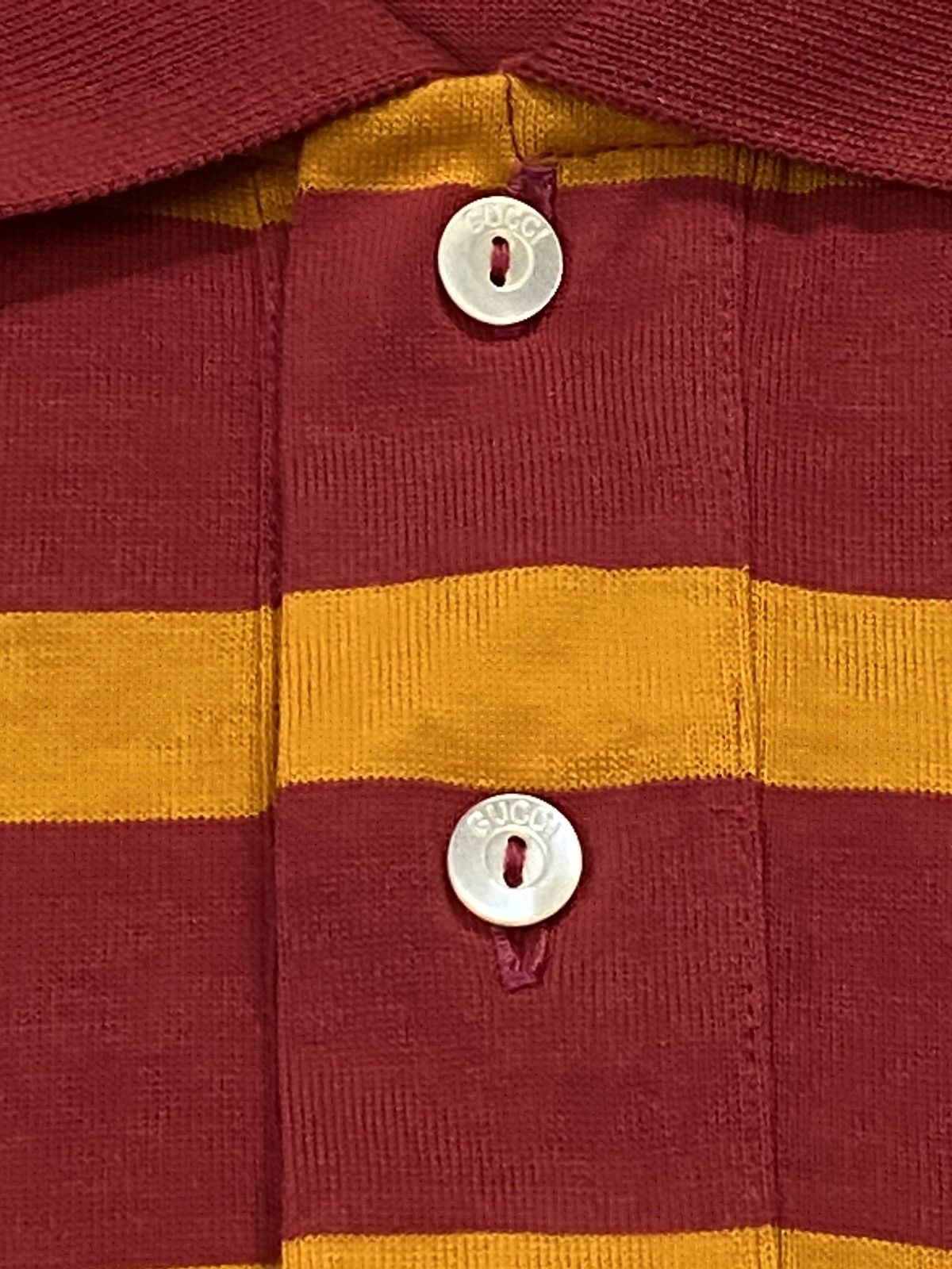Gucci × Vintage Vintage Gucci Striped Polo Shirt Size US S / EU 44-46 / 1 - 11 Thumbnail