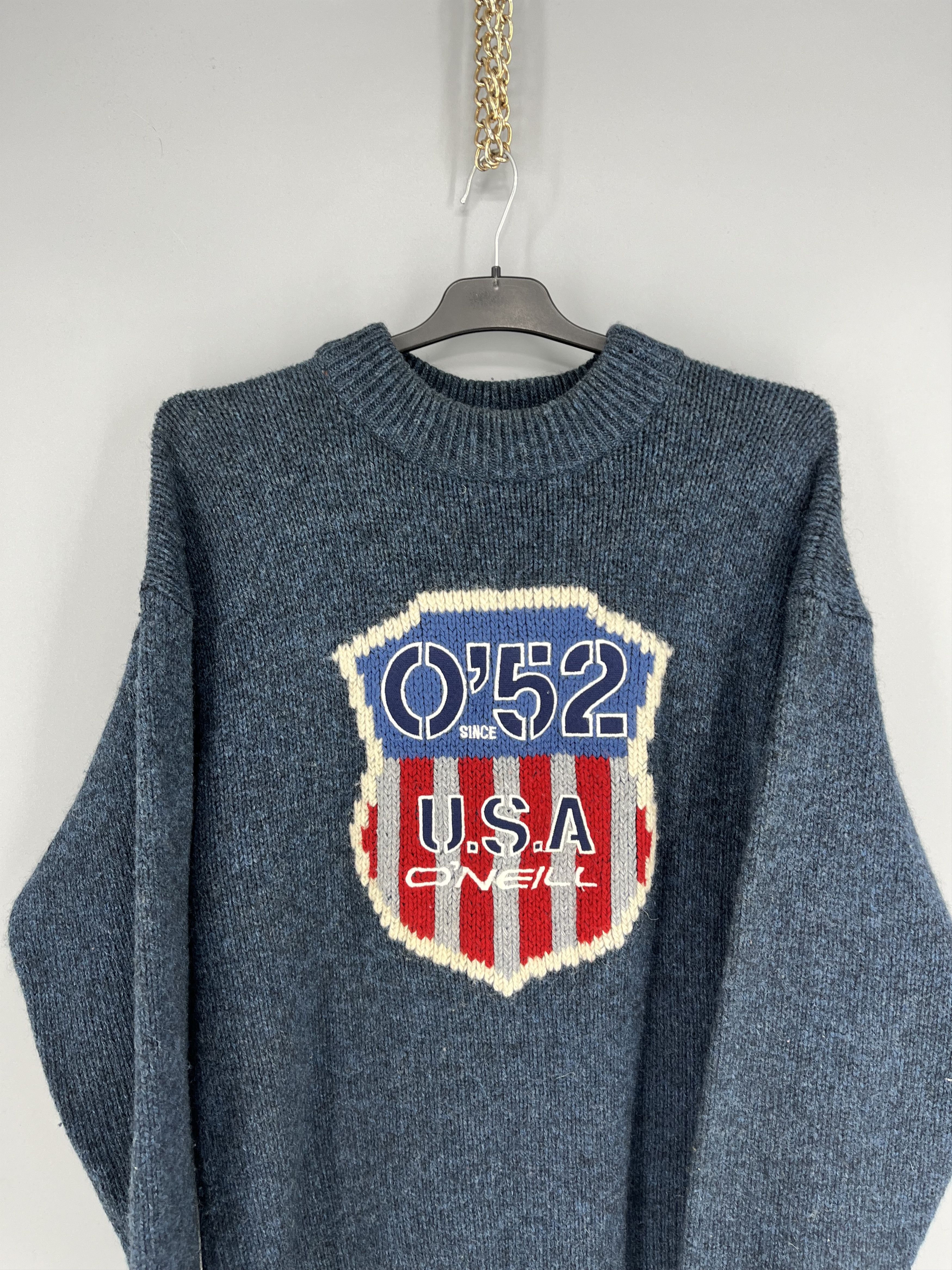 O'Neill ONeill blue Knitted Jumper with embroidered spell-out on Size US M / EU 48-50 / 2 - 6 Thumbnail