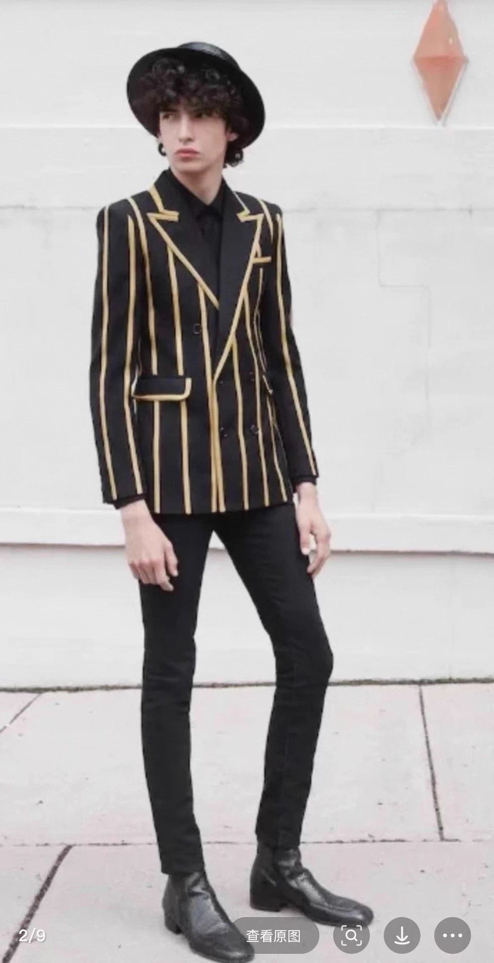 Saint Laurent Paris Saint Laurent YSL Black Gold Embroidered Suit 46 Size US S / EU 44-46 / 1 - 4 Thumbnail
