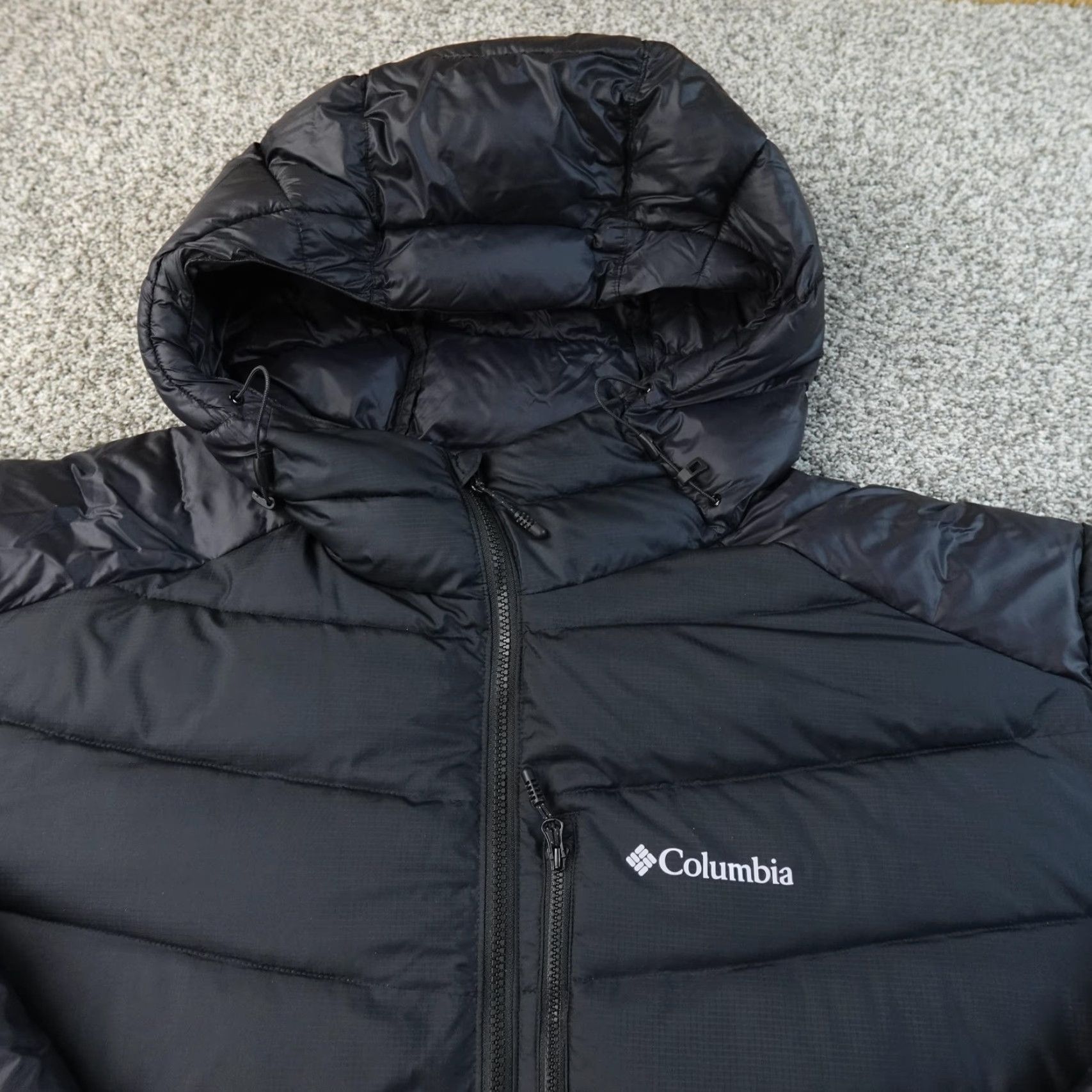 Vintage Columbia Jacket Mens 5X Black Omni Heat Hooded Puffer Insulated Windbreaker Coat Size US XXL / EU 58 / 5 - 3 Thumbnail