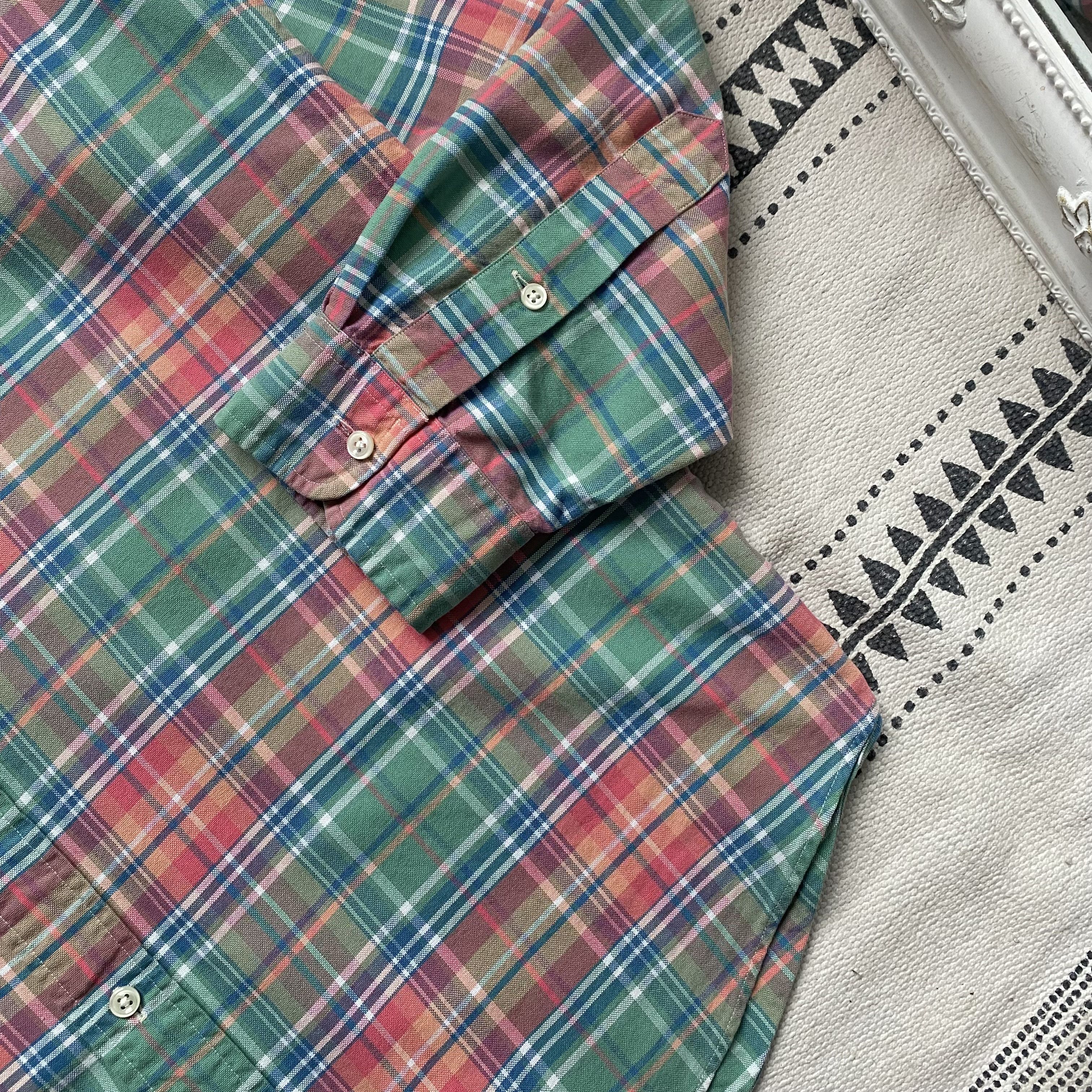 Polo Ralph Lauren 🏇Vintage 80s Polo Ralph Lauren Flannel Shirt Travis Style Size US L / EU 52-54 / 3 - 7 Thumbnail