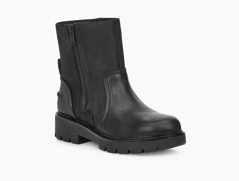 Ugg Black waterproof leather boots Size US 10 / IT 40 - 2 Thumbnail