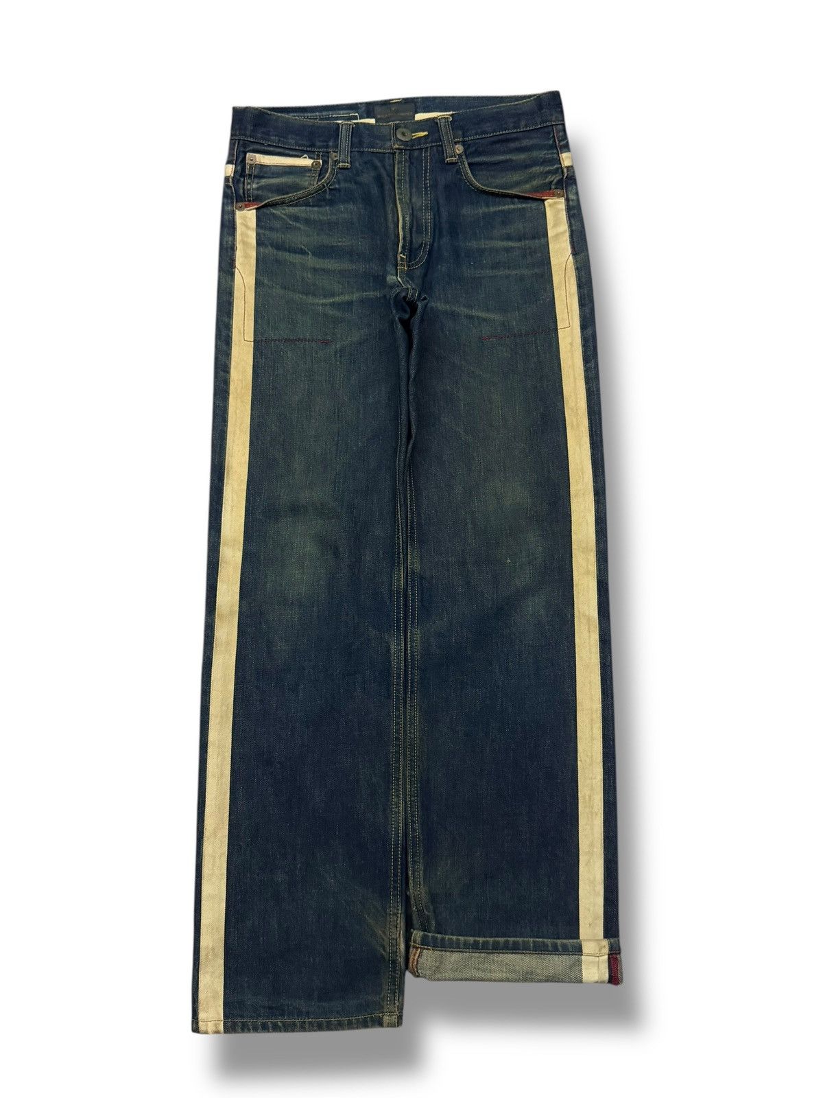 Hysteric Glamour Vintage Walking Jumper by Bobson Japanese Denim Side Stripe Size US 31 - 2 Thumbnail