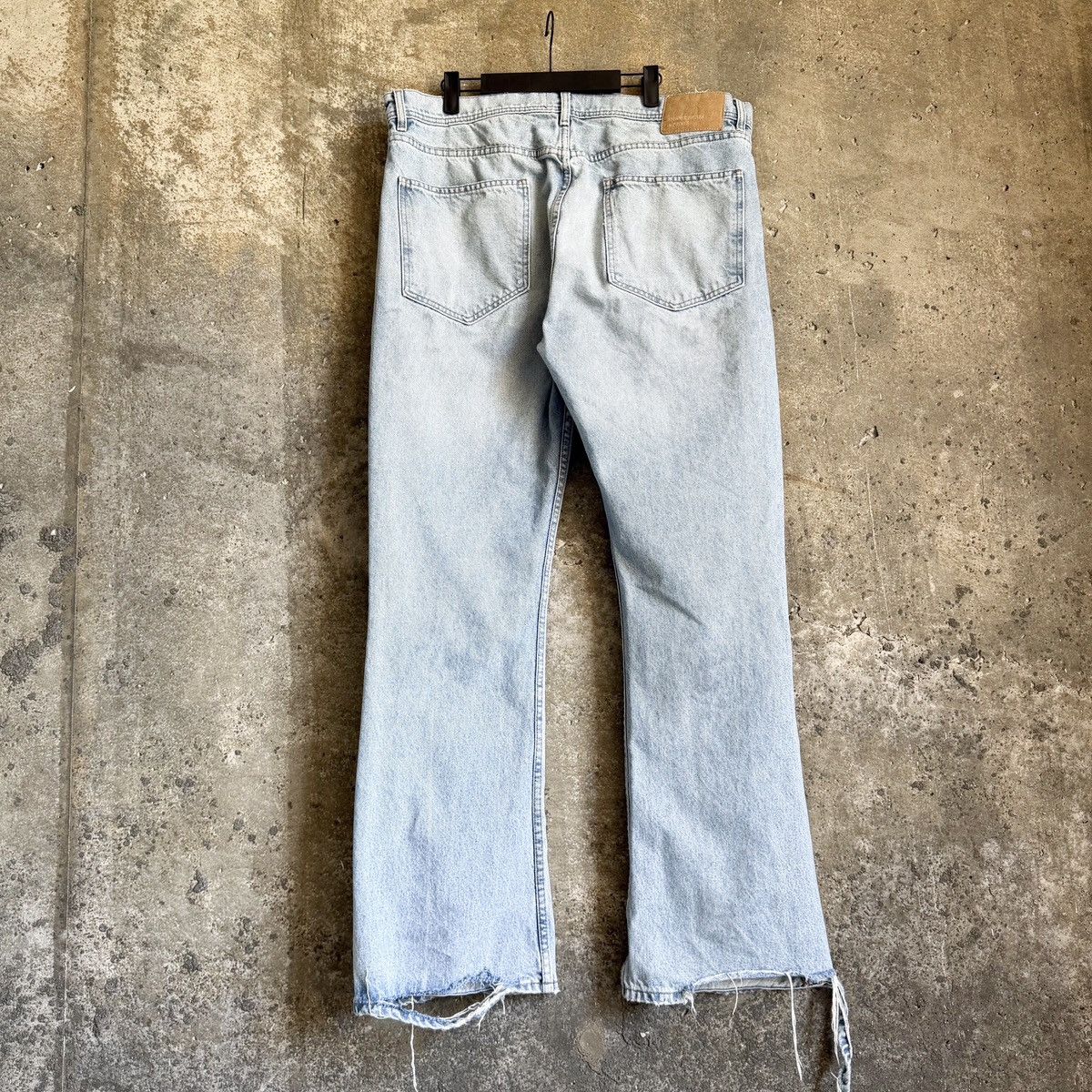 Enfants Riches Deprimes ERD SS25 Light Wash THRASHED Hem Flared Denim sz 38 Size US 38 / EU 54 - 2 Thumbnail