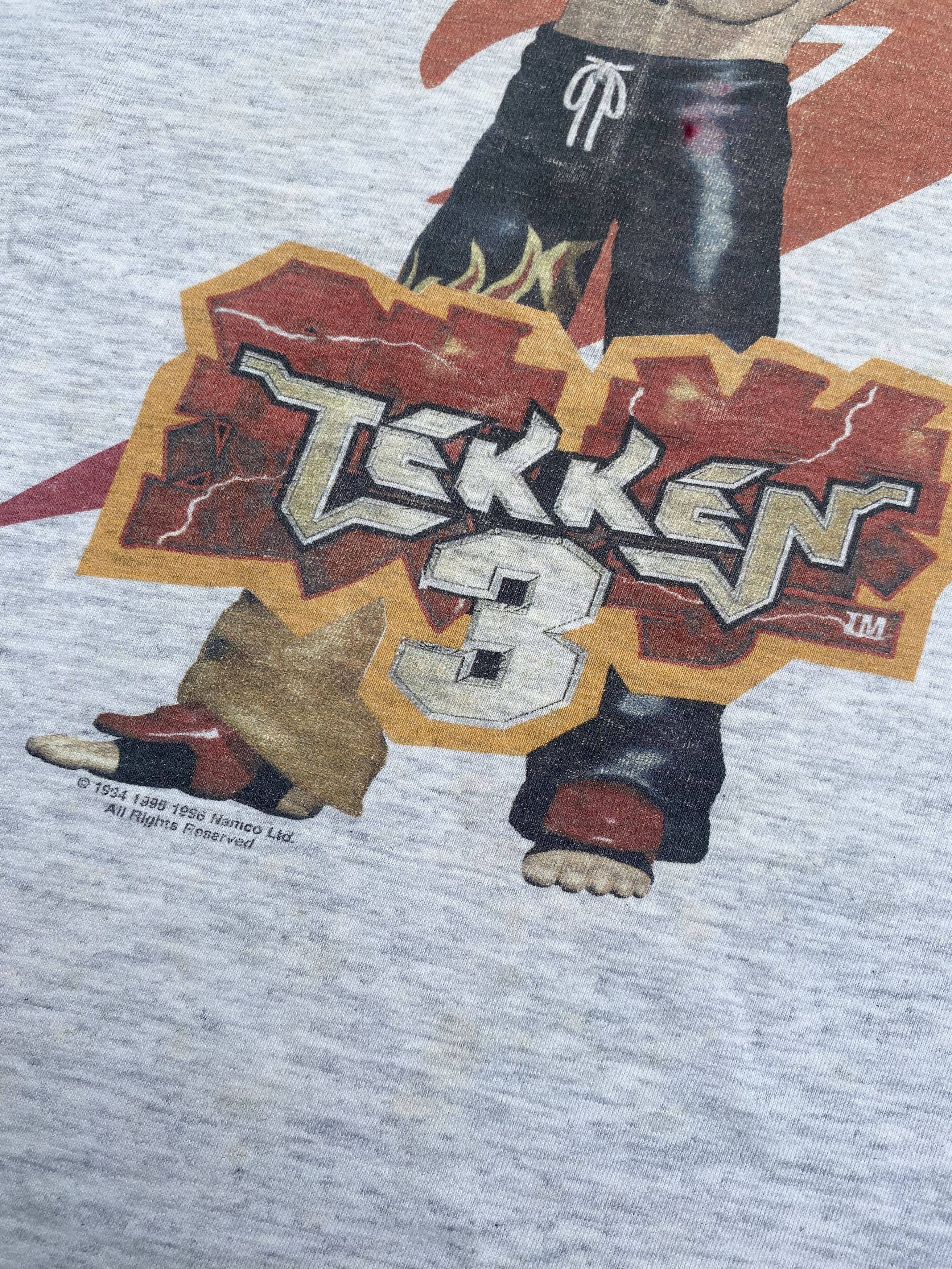 Playstation × The Game × Vintage Vintage Tekken 3 Heather Grey Promo Shirt 1994 Size US XL / EU 56 / 4 - 3 Thumbnail