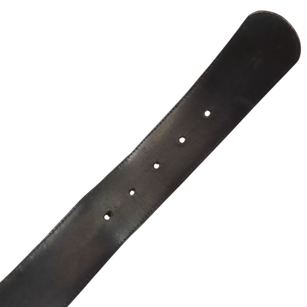Chrome Hearts CHROME HEARTS Rectangle Scroll Belt Black Leather Size ONE SIZE - 5 Thumbnail