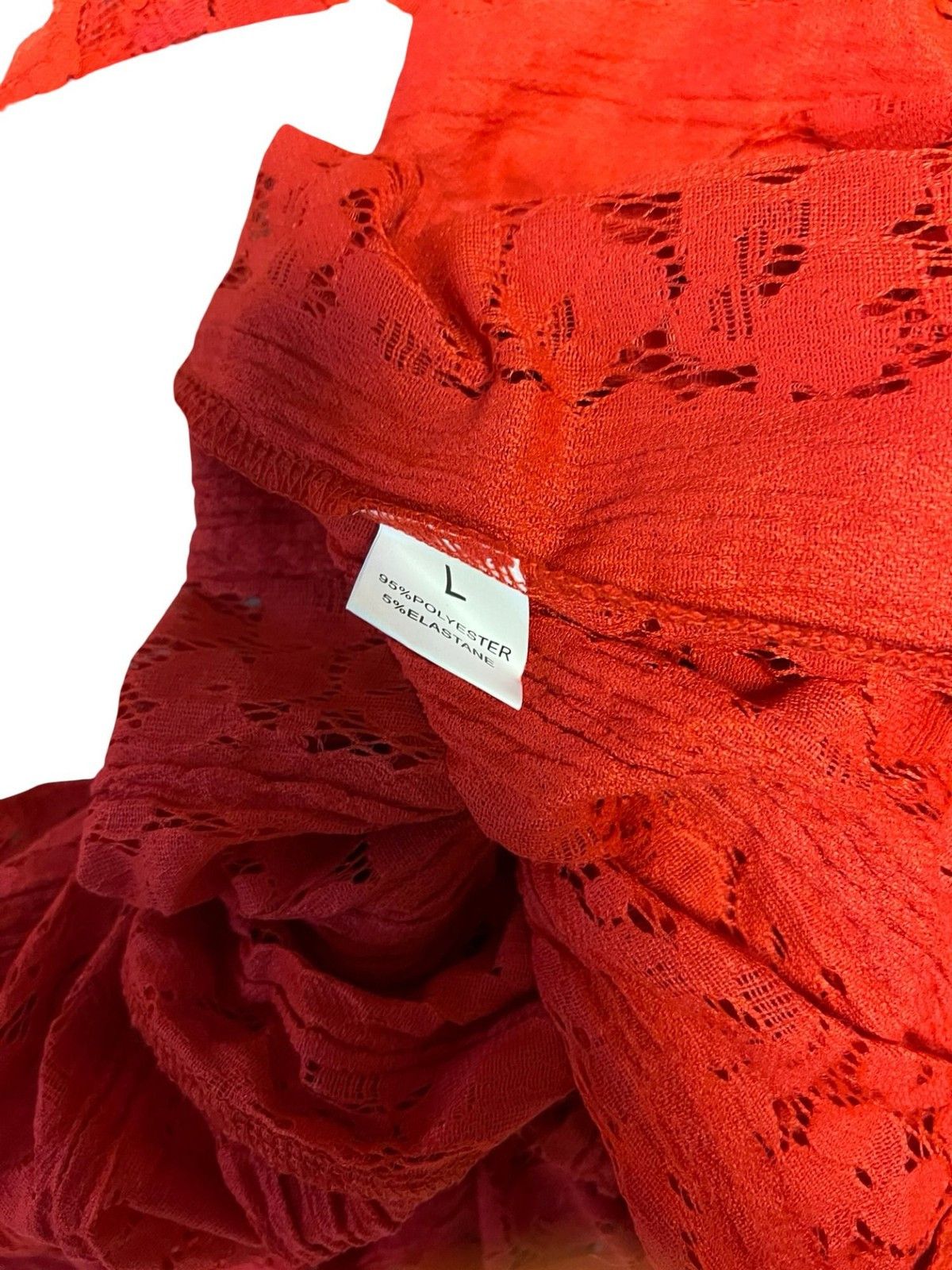 Other Womens Off Shoulder Maxi Dress L Red Lace Size L / US 10 / IT 46 - 3 Thumbnail