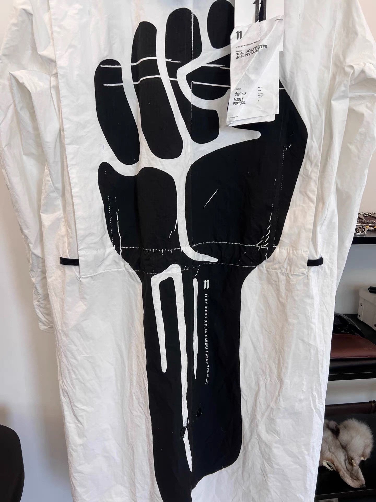 11 By Boris Bidjan Saberi Boris Bidjan Saberi 11by bbs Long Fist Print Parka Coat K35 Size US M / EU 48-50 / 2 - 3 Thumbnail