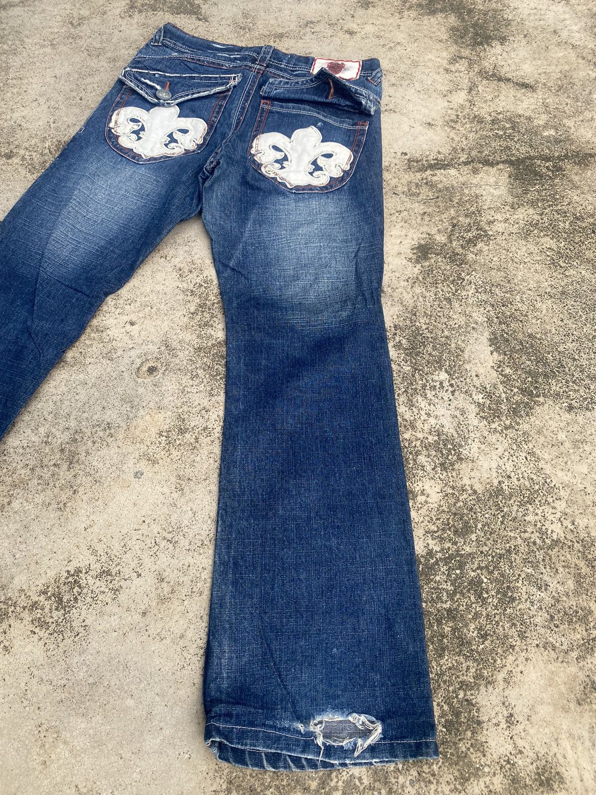 Japanese Brand Flare Jeans Raguna faded Bootcut Size US 32 / EU 48 - 15 Thumbnail