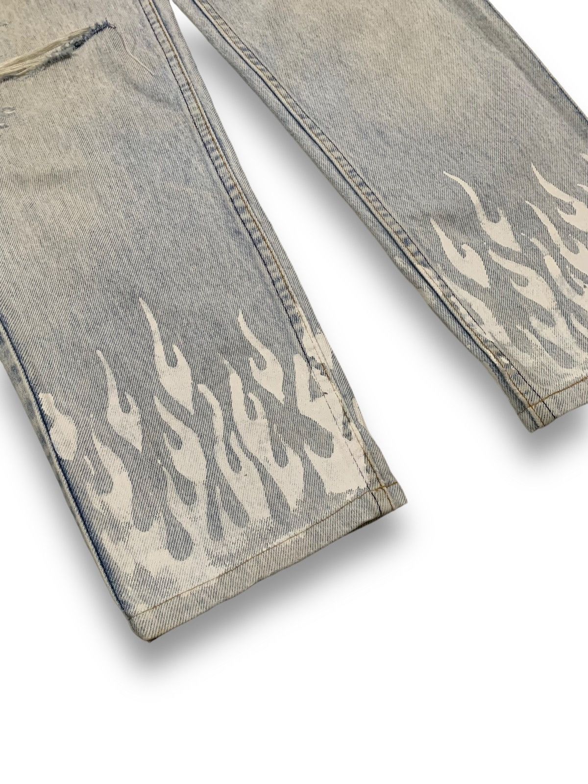 Levi's Vintage 80s Levis 610 Flame Printed Jeans like Gallery Dept. Size US 30 / EU 46 - 9 Thumbnail