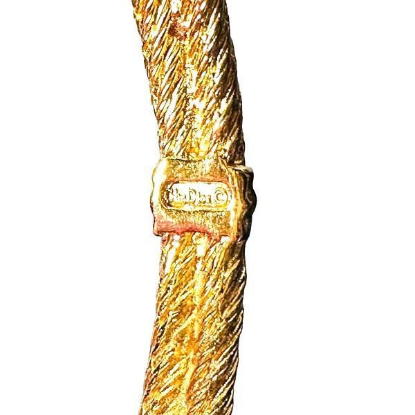 Christian Dior Monsieur CHRISTIAN DIOR Vintage Twisted Double Cable Rope 18k Gold Pl Size ONE SIZE - 2 Thumbnail