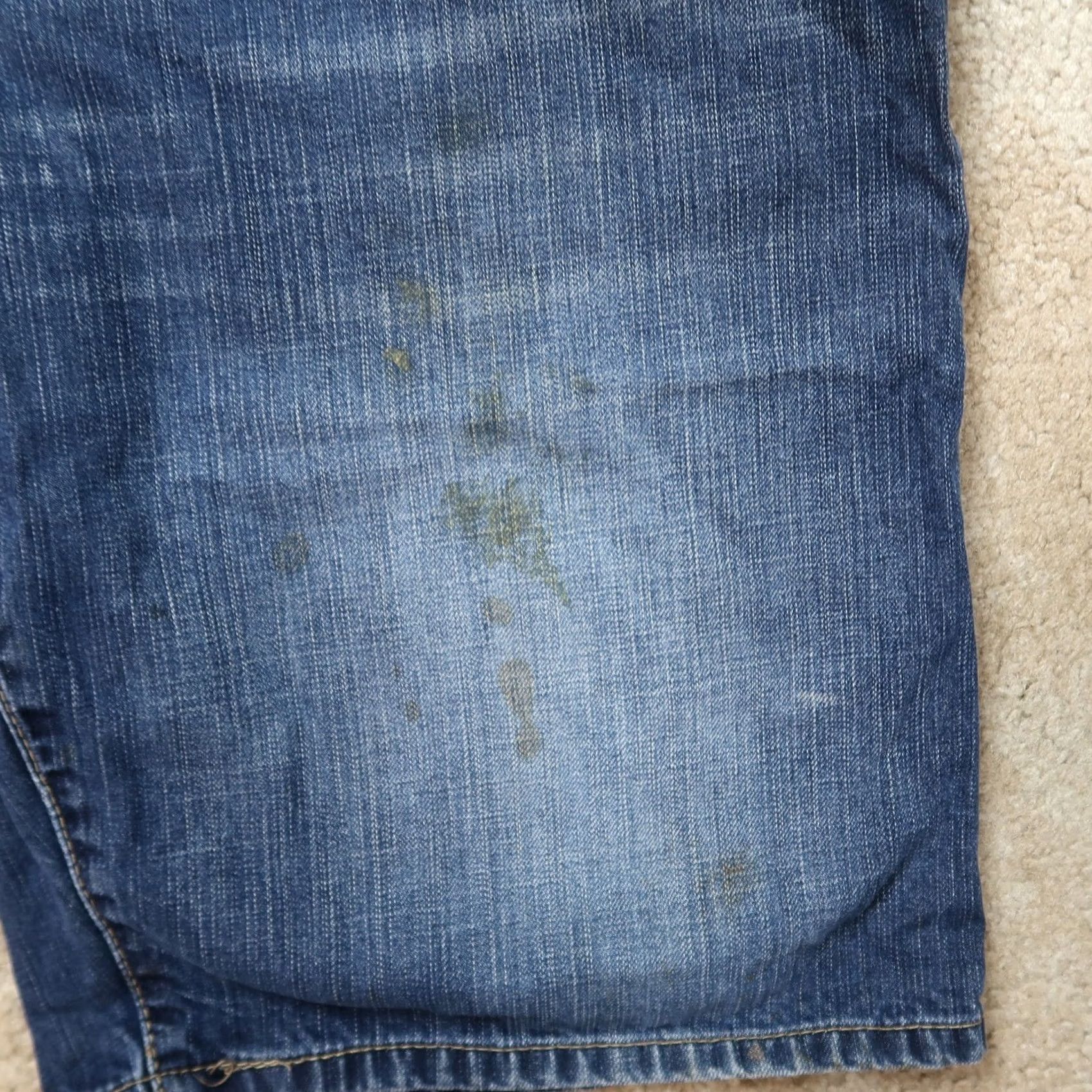 Levi's Levi's 569 Loose Fit Shorts Mens 34 Blue Denim Distressed Baggy Bermuda Casual 5-Pocket Pattern Solid Vintage: No? Size US 34 / EU 50 - 2 Thumbnail