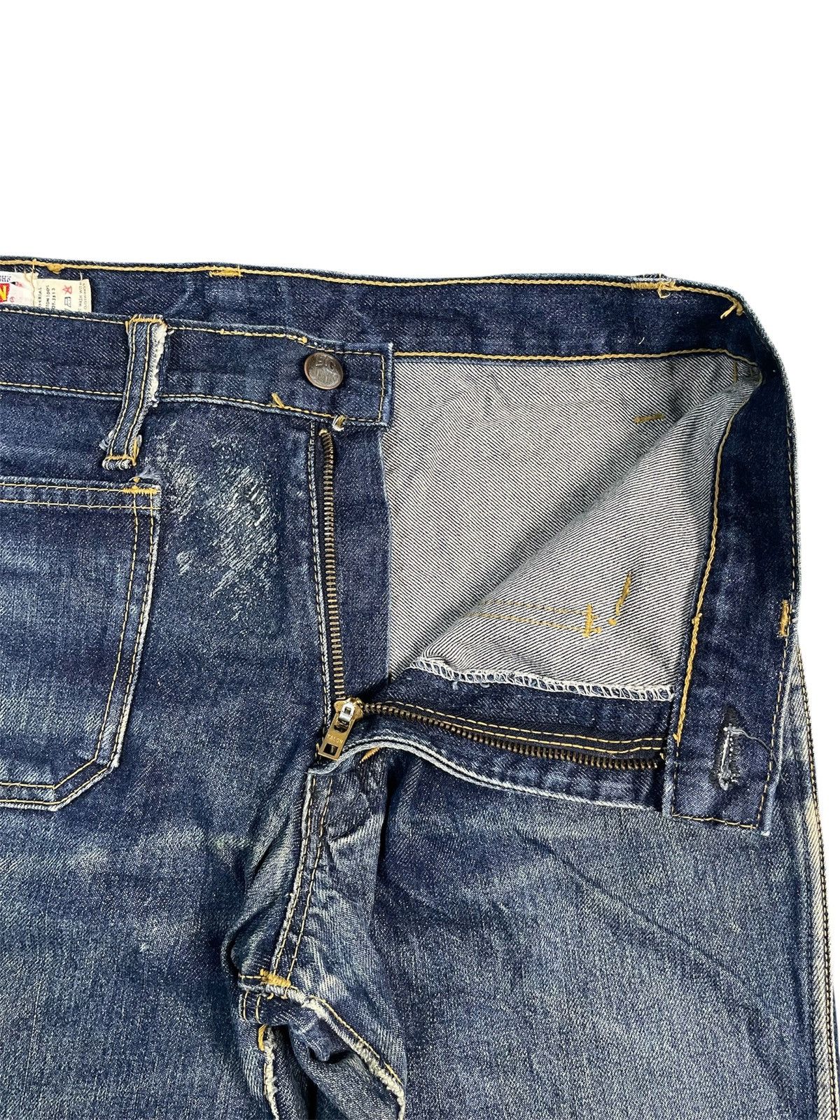 Japanese Brand Vintage 70s Big John Bootcut Flare Jeans Size US 31 - 8 Thumbnail