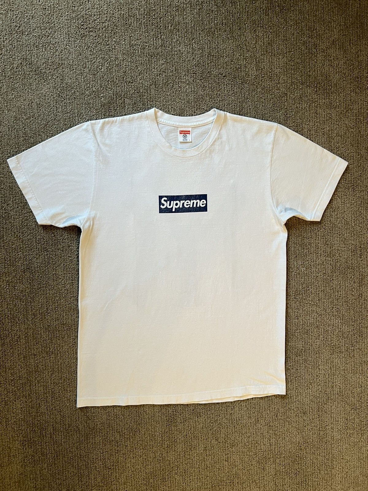 Supreme black on white box logo sales