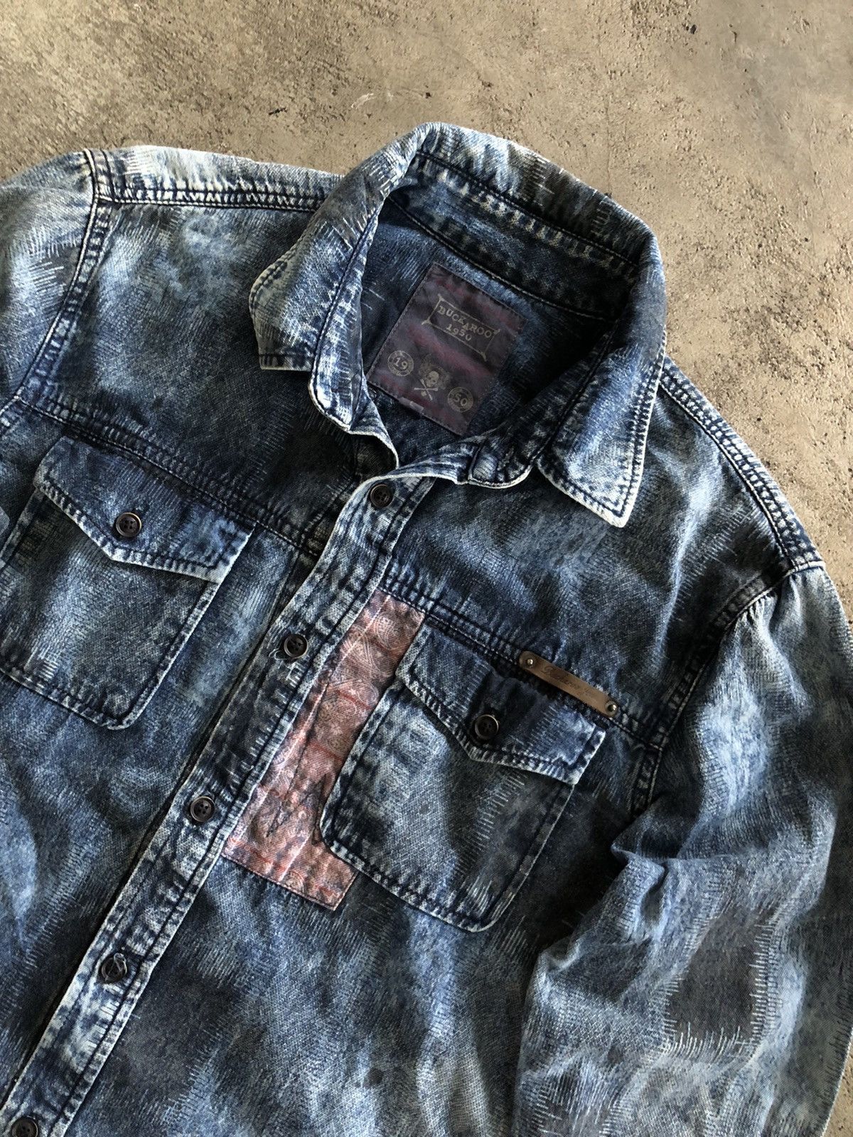If Six Was Nine × Japanese Brand × Le Grande Bleu (L.G.B.) JAPANESE BUCKAROO BUTTONSHIRT PATCHWORK KAPITALSTYLE Size US L / EU 52-54 / 3 - 6 Thumbnail