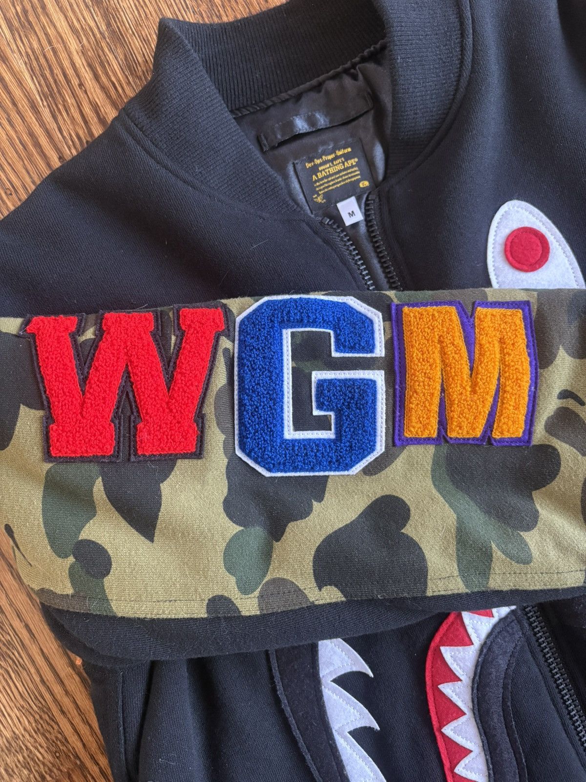 Bape *RARE* BAPE Shark MA-1 Flight Jacket Medium Size US M / EU 48-50 / 2 - 2 Thumbnail