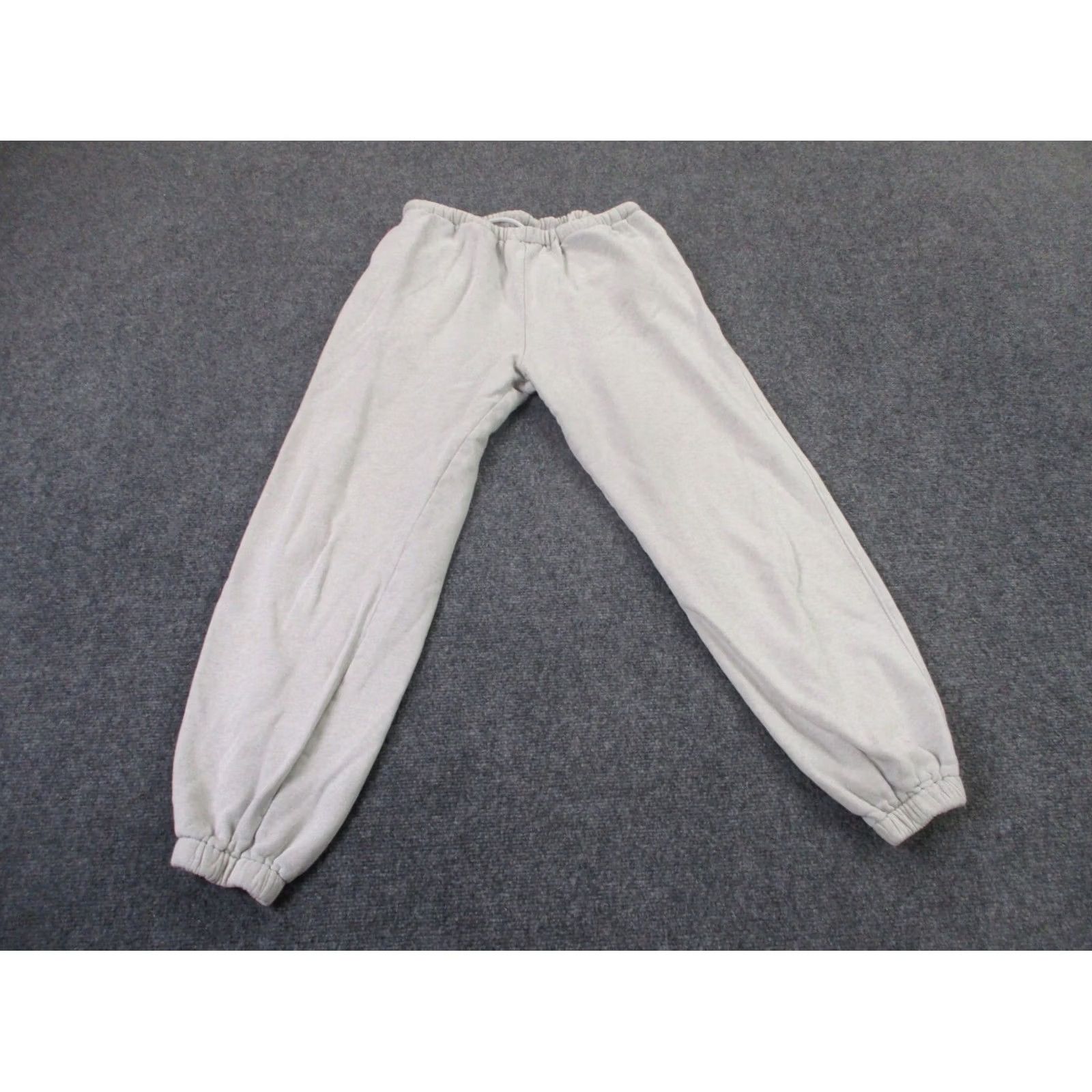 Asics Les Basics Sweatpants Womens M Gray Joggers Athletic Track Focus Spellout Logo Size 28" / US 6 / IT 42 - 2 Thumbnail