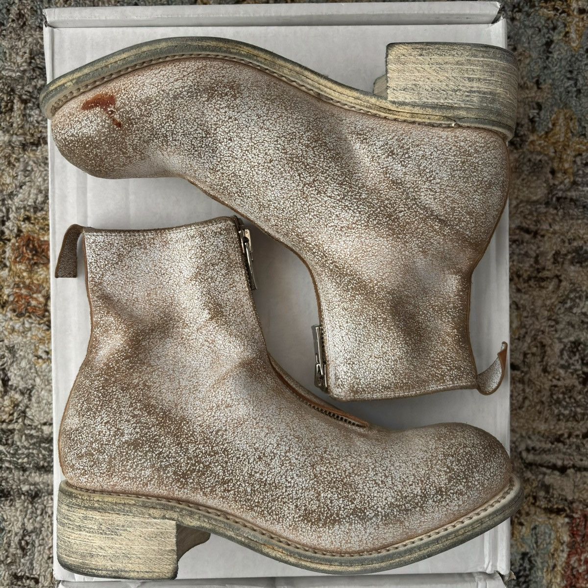 Guidi PL1_RU1 coated front zip ankle boot PL2 horse leather 36 Size US 6 / IT 36 - 4 Thumbnail
