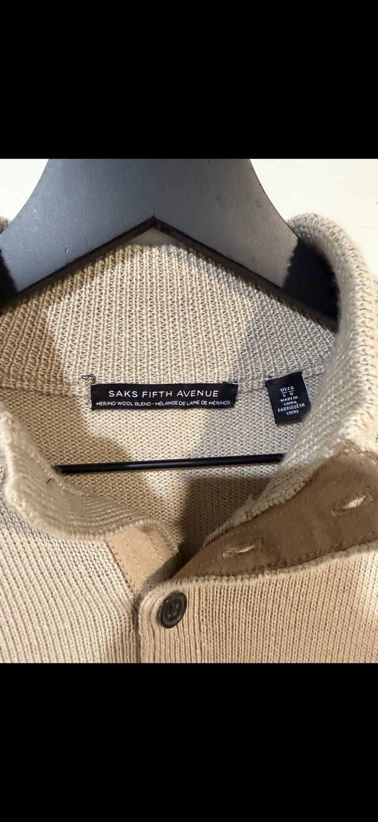 Saks Fifth Avenue Merino wool sweater Size US L / EU 52-54 / 3 - 5 Thumbnail