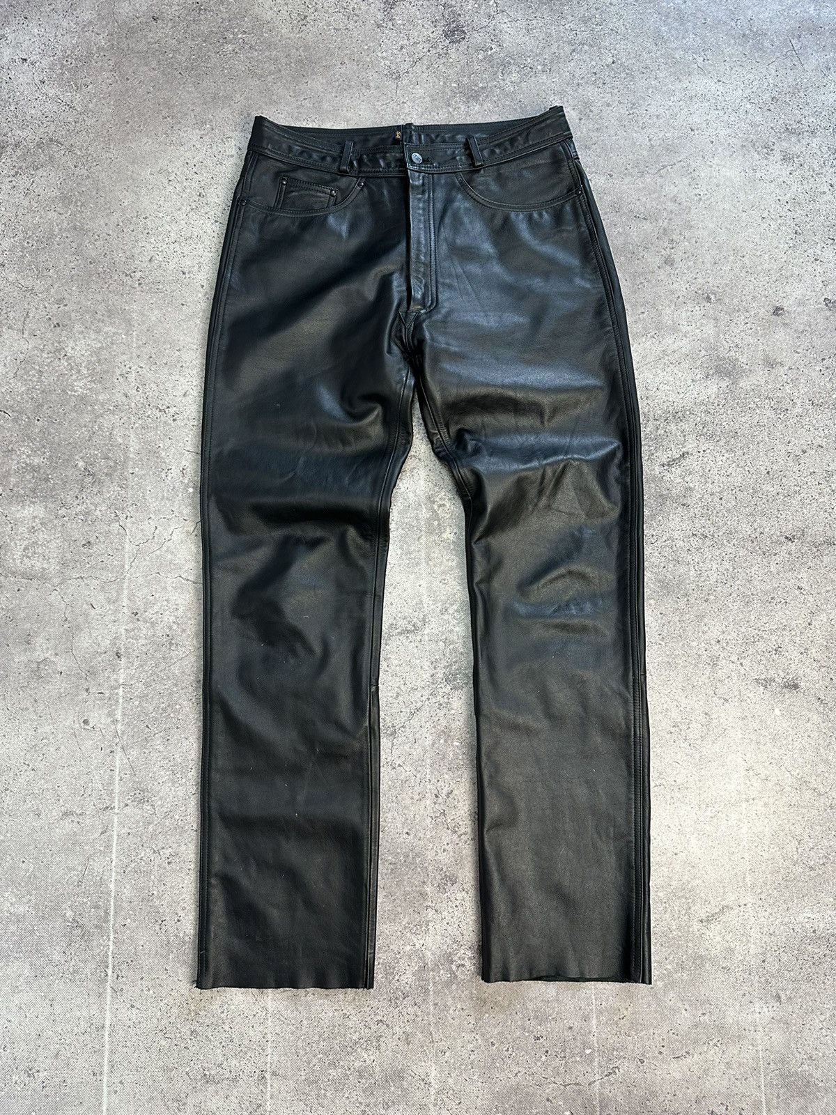 Leather Vintage IXS Leather Pants Black Riding Y2K Archival Size US 34 / EU 50 - 1 Thumbnail