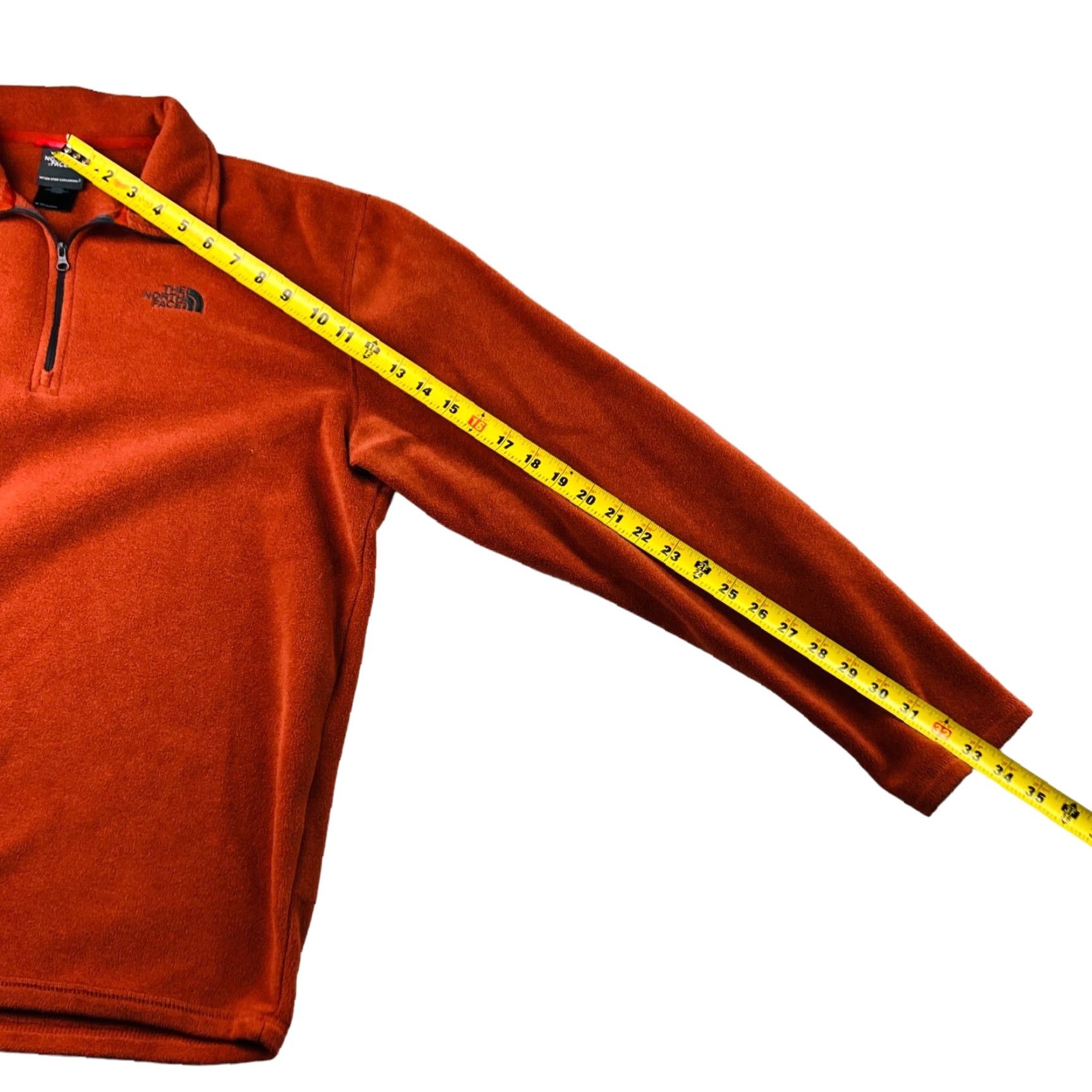 The North Face The North Face Men's Base Pullover Jacket Orange 1/4 Zip Medium Regular Fleece Polyester Activewear Size US M / EU 48-50 / 2 - 7 Thumbnail
