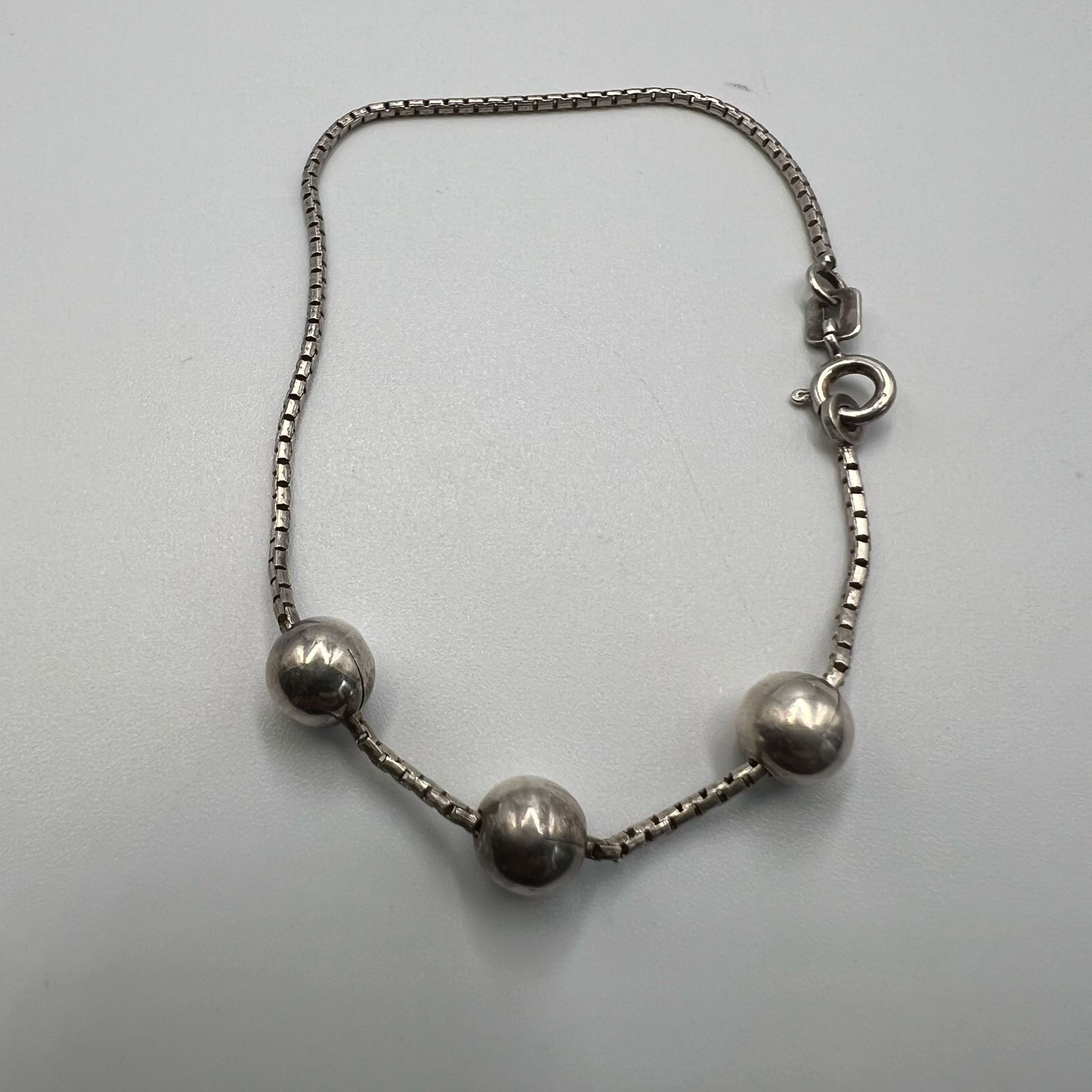 Sterling Silver Vintage Sterling Silver 925 Bracelet Retro Minima 3.7gr Size ONE SIZE - 1 Thumbnail