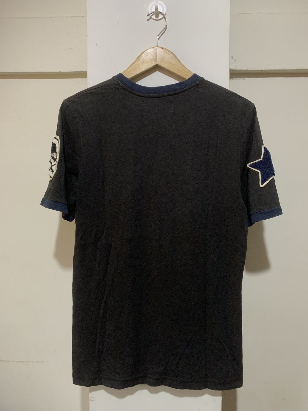 HYDROGEN Hydrogen Skull Star Patch Ringee Tee Shirt Size US S / EU 44-46 / 1 - 11 Thumbnail