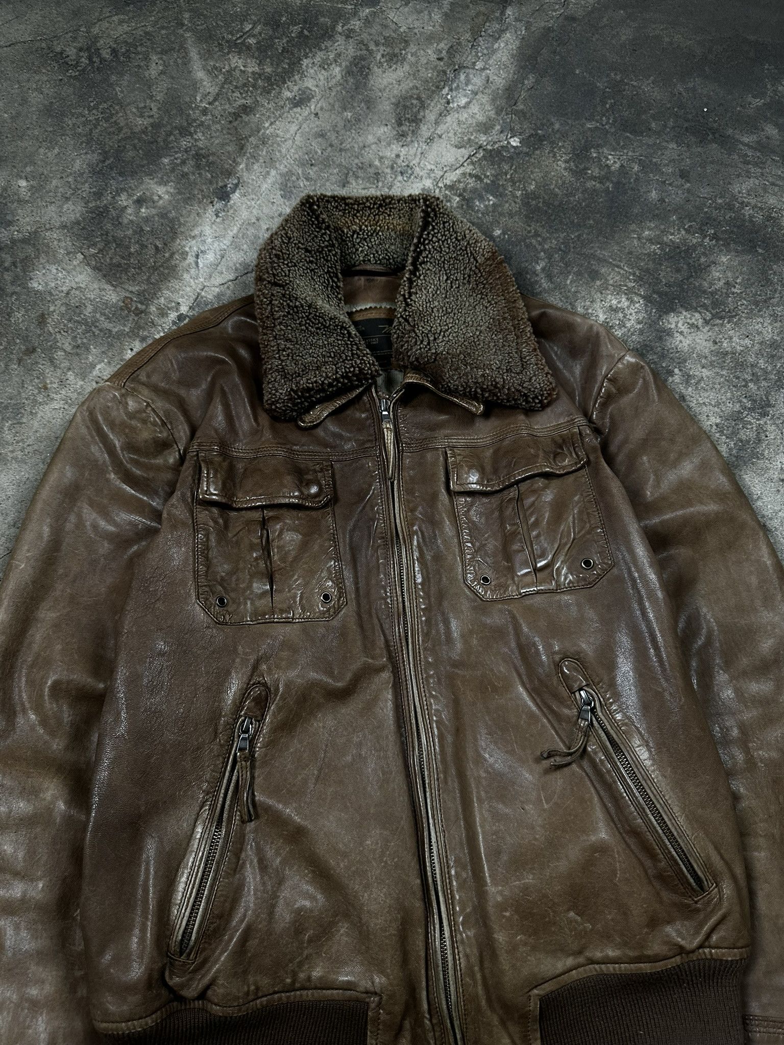 Marlboro Vintage Marlboro Flyers Leather Jacket Military Size US XXL / EU 58 / 5 - 2 Thumbnail