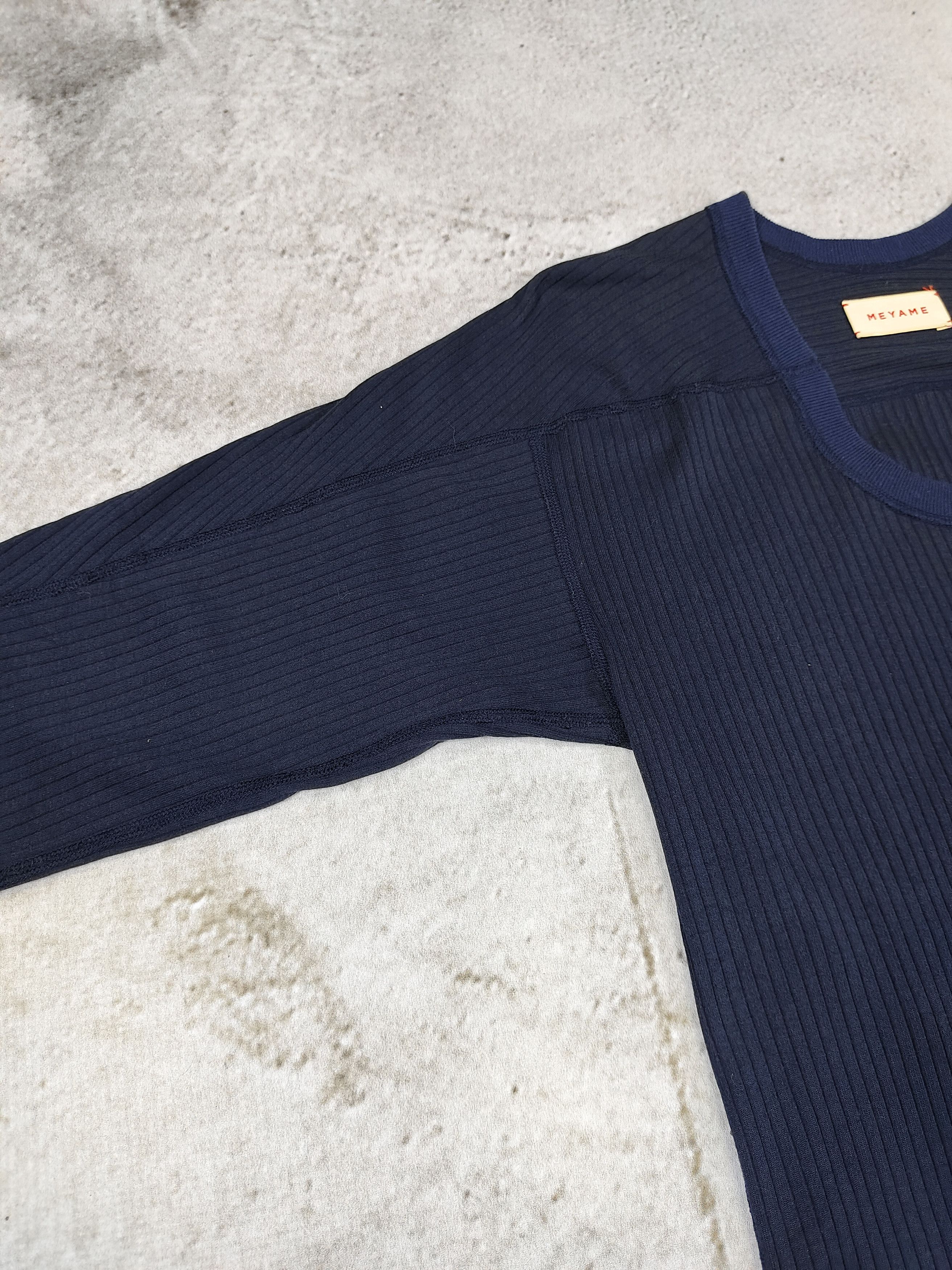 Japanese Brand Meyame🇯🇵 U Neck Cut Sewn Minimalist Normcore Ribbed Top Size M / US 6-8 / IT 42-44 - 6 Thumbnail