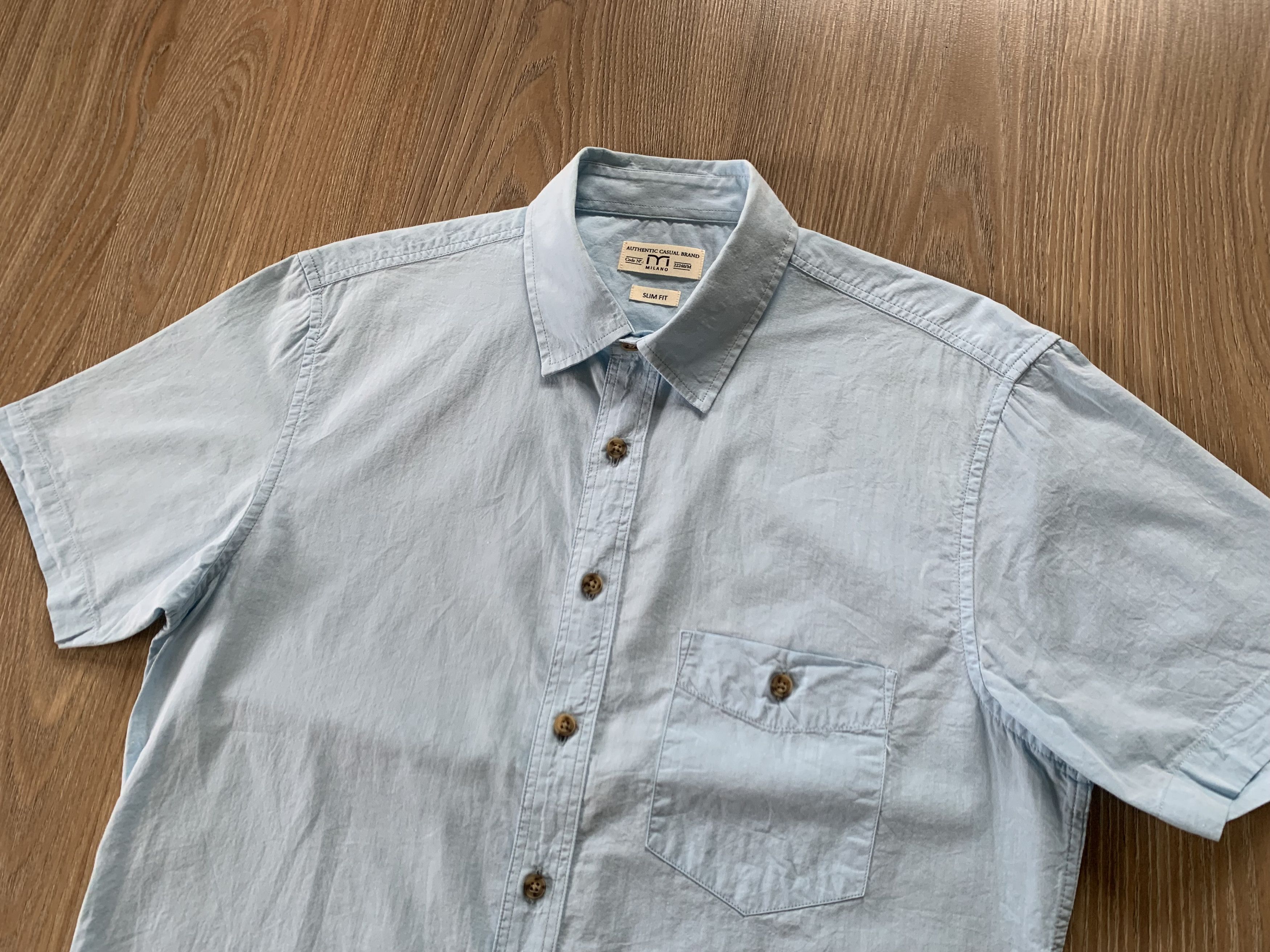 Other Milano Slim Fit Cotton Short Sleeve Basic Shirt Size US M / EU 48-50 / 2 - 4 Thumbnail