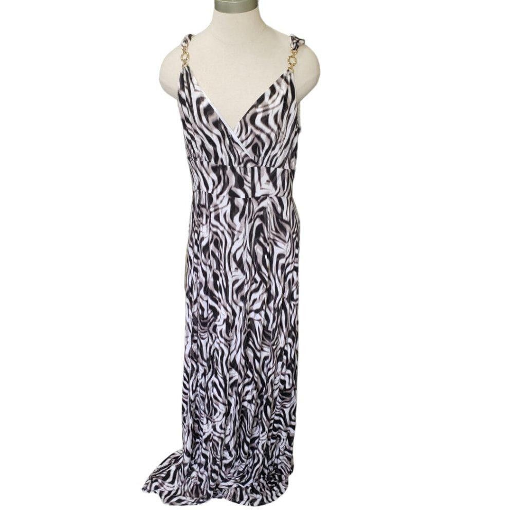 Jennifer Lopez Ct325 Jennifer Lopez Animal Print Maxi Dress L Size L / US 10 / IT 46 - 1 Thumbnail