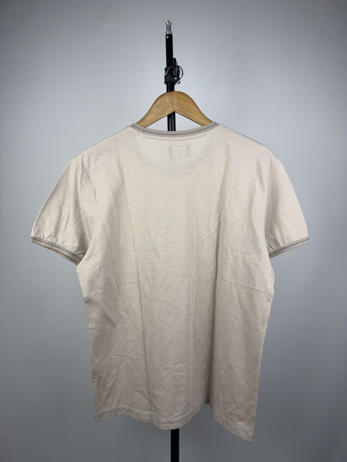 Hackett Luxury Hackett Basic London Beige Classic Fit Cotton T-Shirt Size US M / EU 48-50 / 2 - 8 Thumbnail
