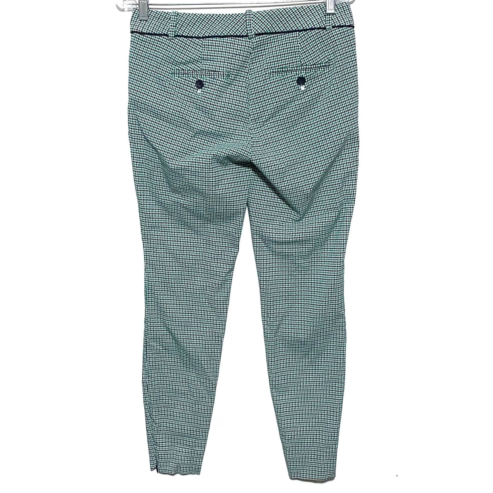 Vintage The Limited Exact Stretch Houndstooth Blue Womens 2R Zip Ankle Preppy Classic Pants Size 26" / US 2 / IT 38 - 2 Thumbnail