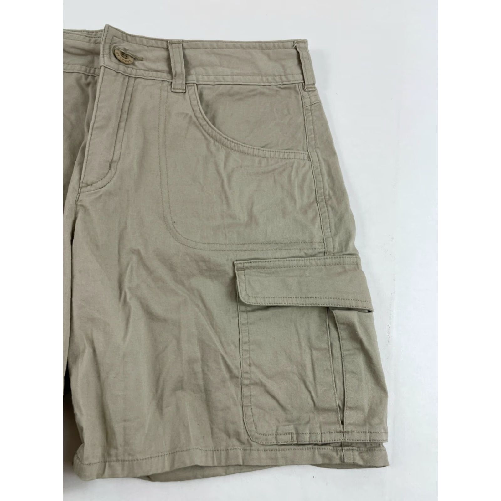 Vintage Cabela's Cargo Shorts Women's 29 Tan Multi Pocket Flap Mid Rise Casual Exterior: Tan Brown Clean Regular Size 29 Women Mens? Size 29" - 3 Thumbnail