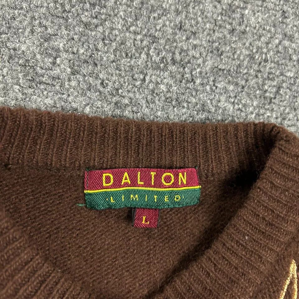 Other Dalton Limited Sweater Womens Large Floral Lambswool Angora Size L / US 10 / IT 46 - 3 Thumbnail