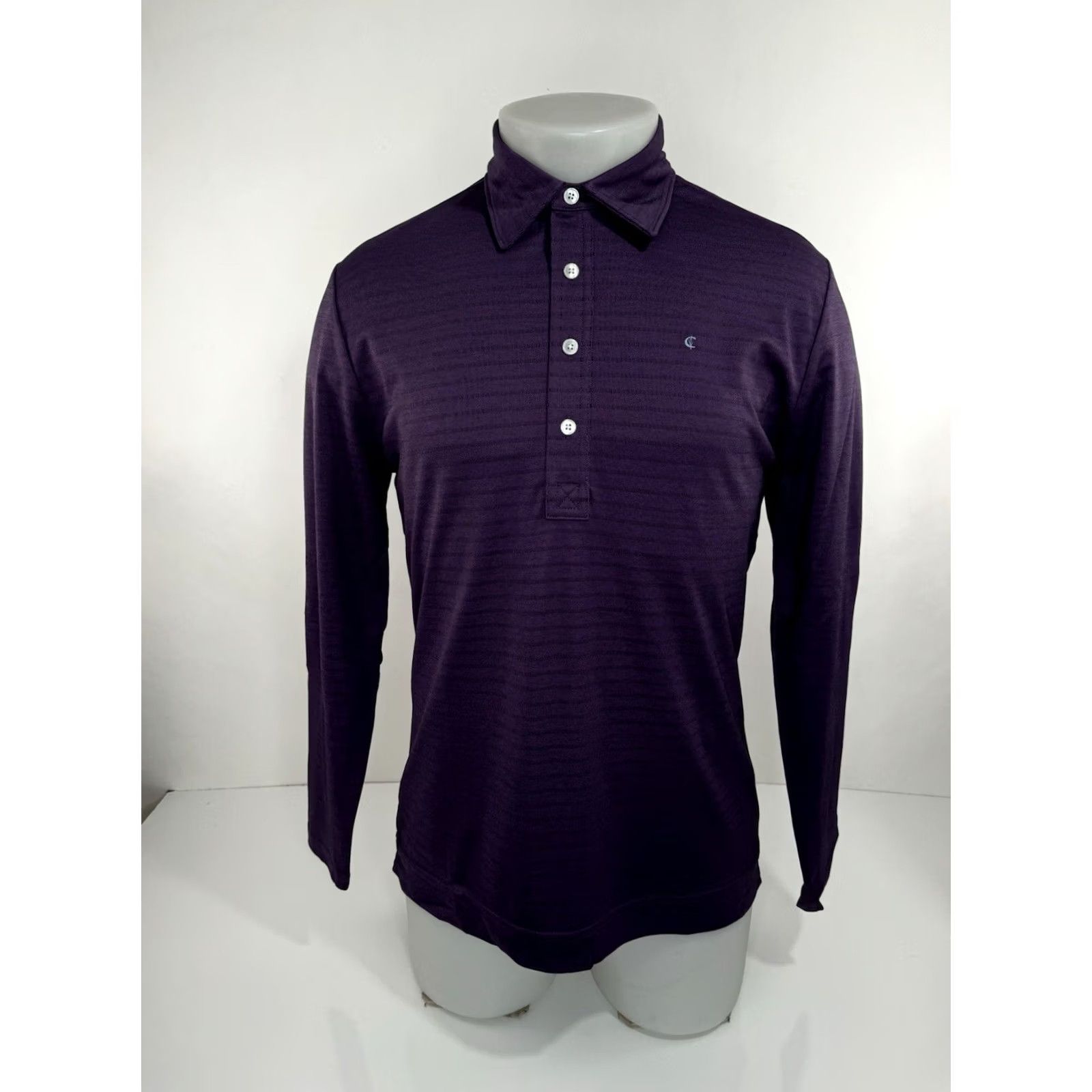 Vintage Criquet Polo Shirt - Striped Lightweight Embroidered Logo S Purple Mens Long Sleeve Size US S / EU 44-46 / 1 - 2 Thumbnail
