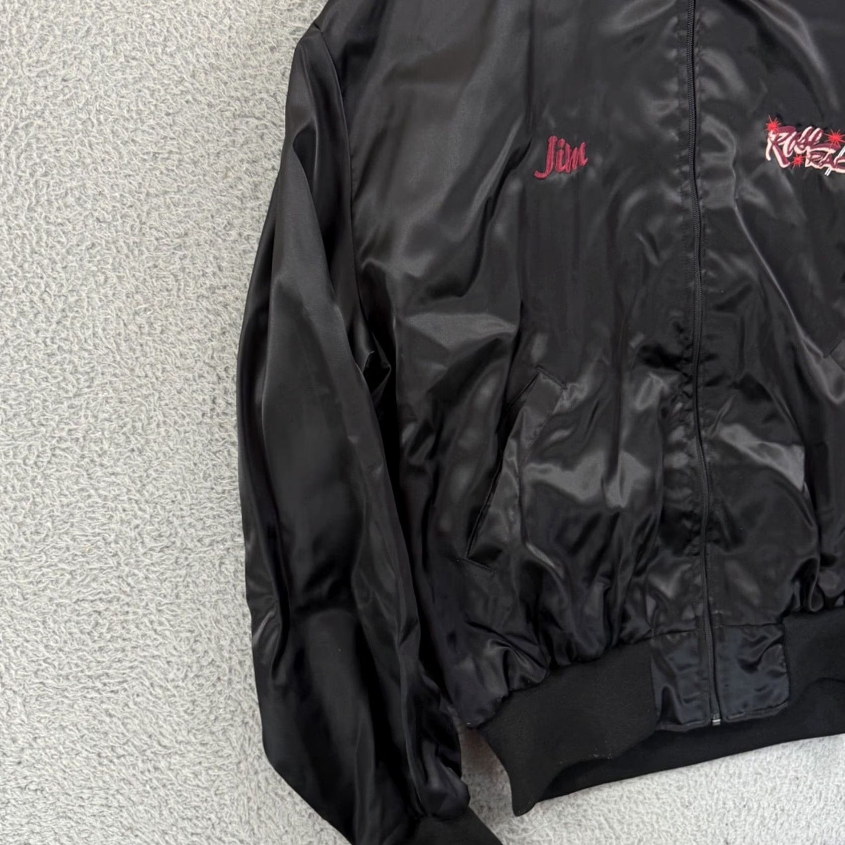 Holloway VINTAGE Holloway Jacket Motorcycle XL Black 80s Racing USA Mens Satin Bomber Size US XL / EU 56 / 4 - 5 Thumbnail