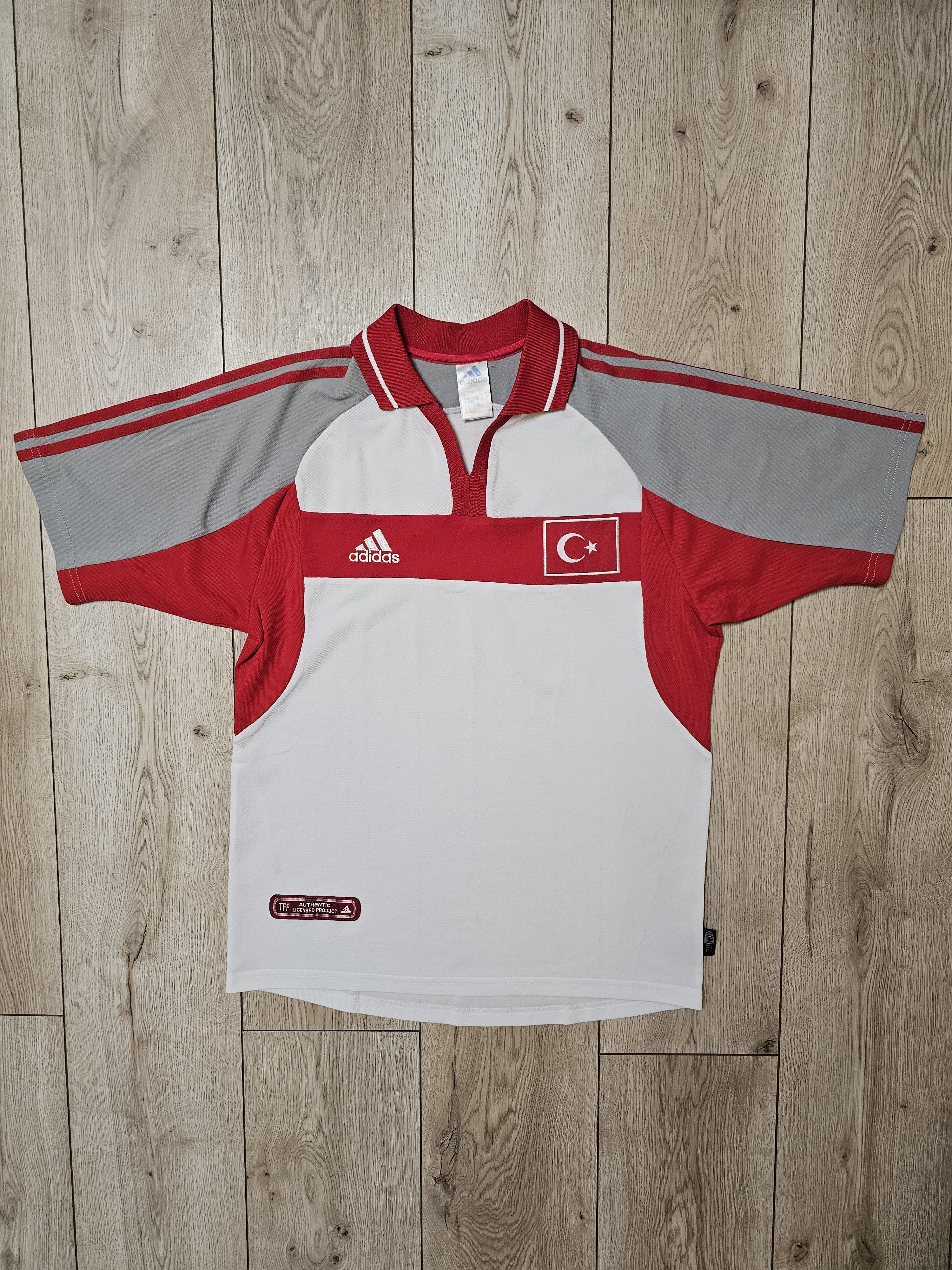 Adidas TURKEY 2000 2002 HOME VINTAGE FOOTBALL SHIRT SOCCER JERSEY Size US S / EU 44-46 / 1 - 1 Thumbnail