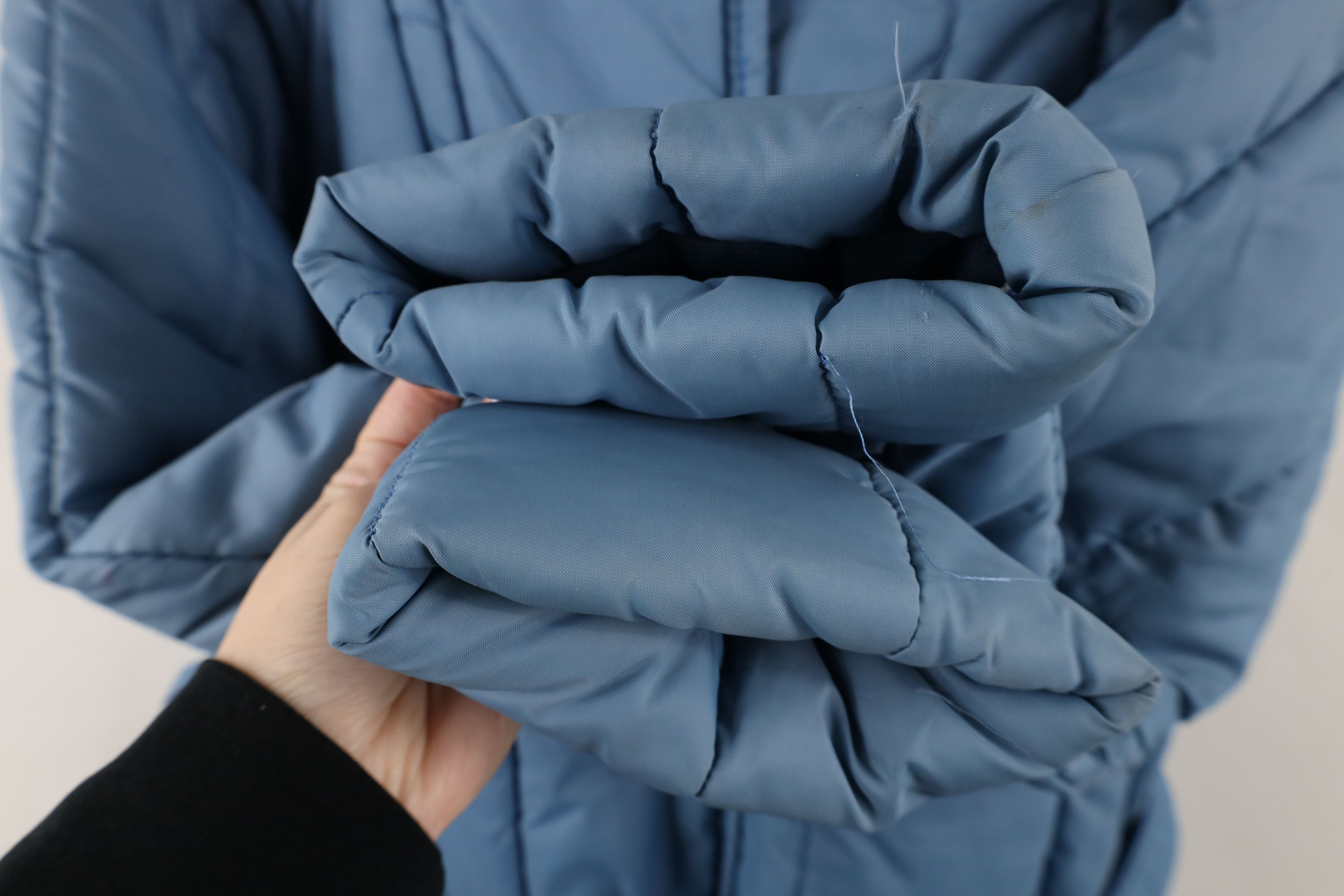 Vintage Vintage 70s Streetwear Belted Quilted Puffer Jacket Blue Size L / US 10 / IT 46 - 9 Thumbnail