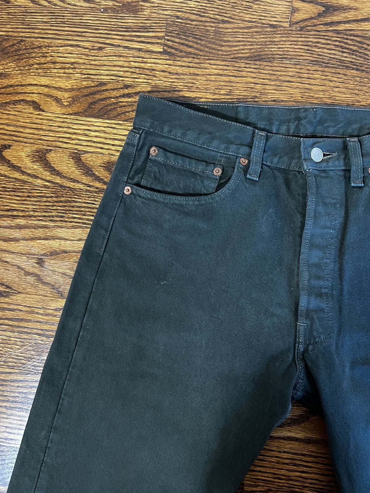 Levi's × Vintage 501 Vintage Levi’s Green Jeans Size US 32 / EU 48 - 3 Thumbnail